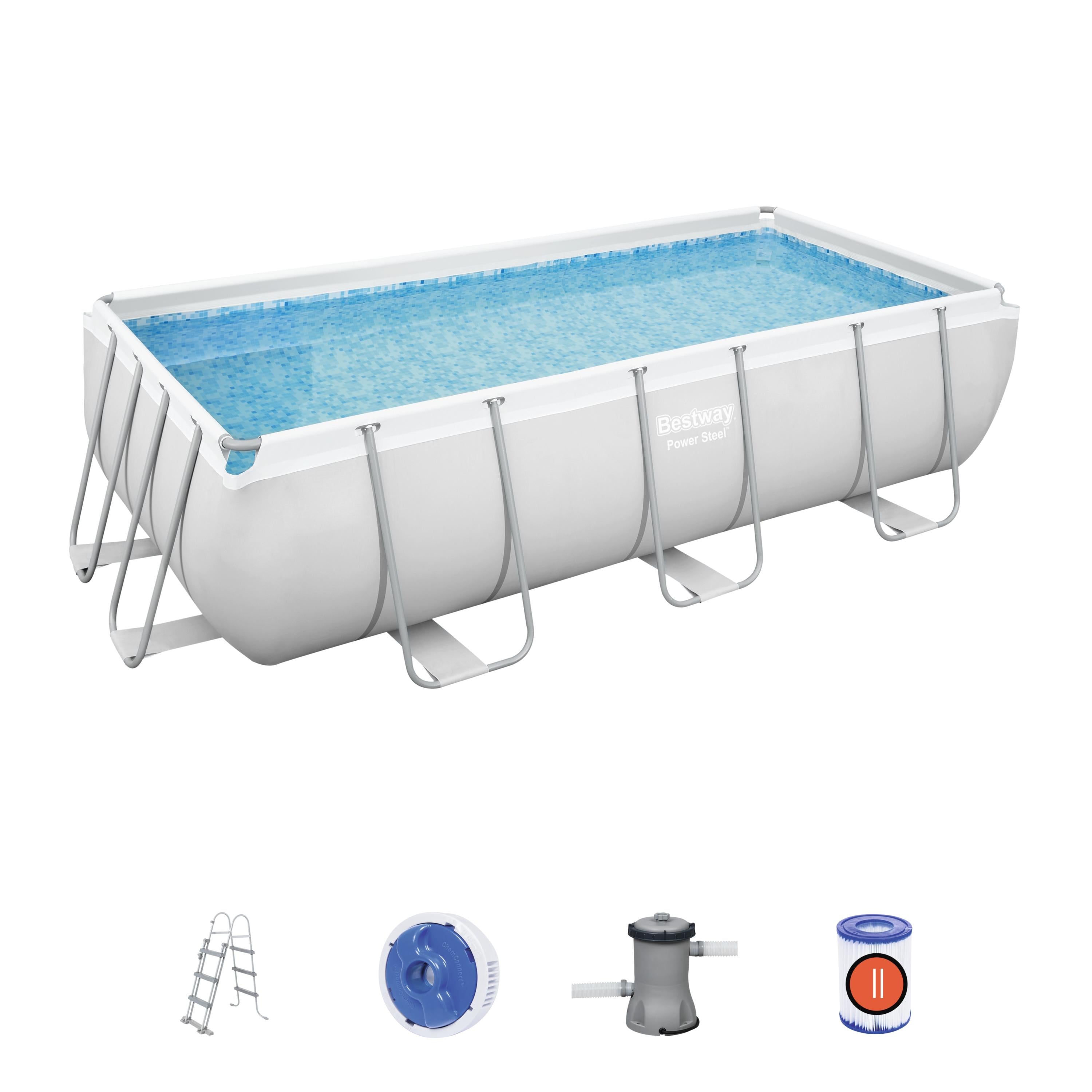 Piscina rettangolare Power Steel Frame  Rettangolare 400x200x100 cm Bestway 56441