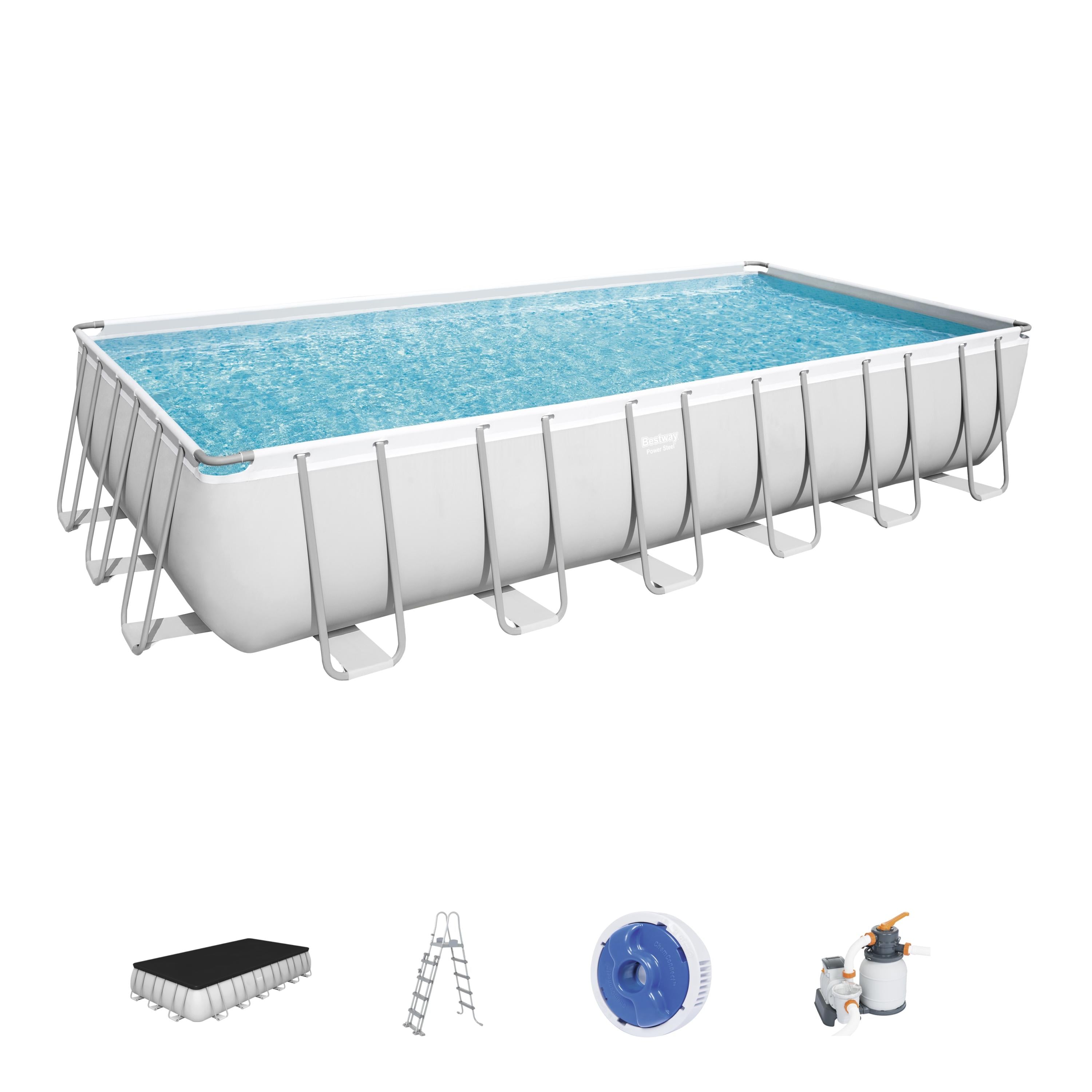 Piscina rettangolare con struttura Power Steel Frame 732X366X132 Bestway 56475