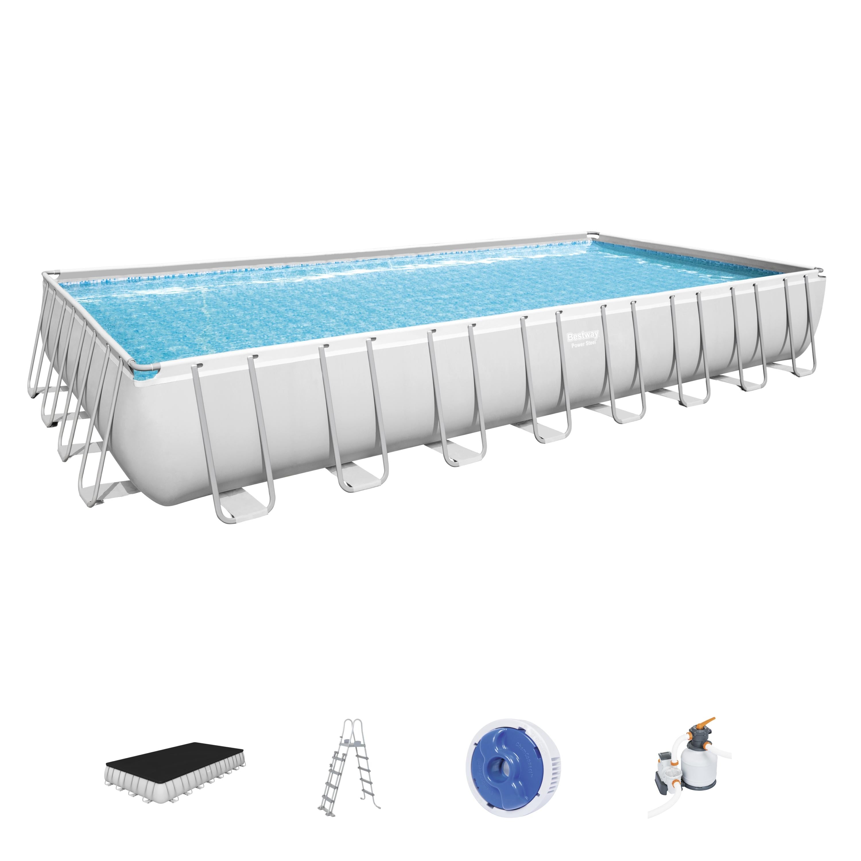 Piscina fuori terra rettangolare Power Steel 956x488x132 cm Bestway 56623