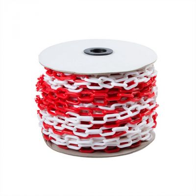 Catena delimitazione in plastica Bianca Rossa spessore 6 mm rotolo 25 mt Brixo