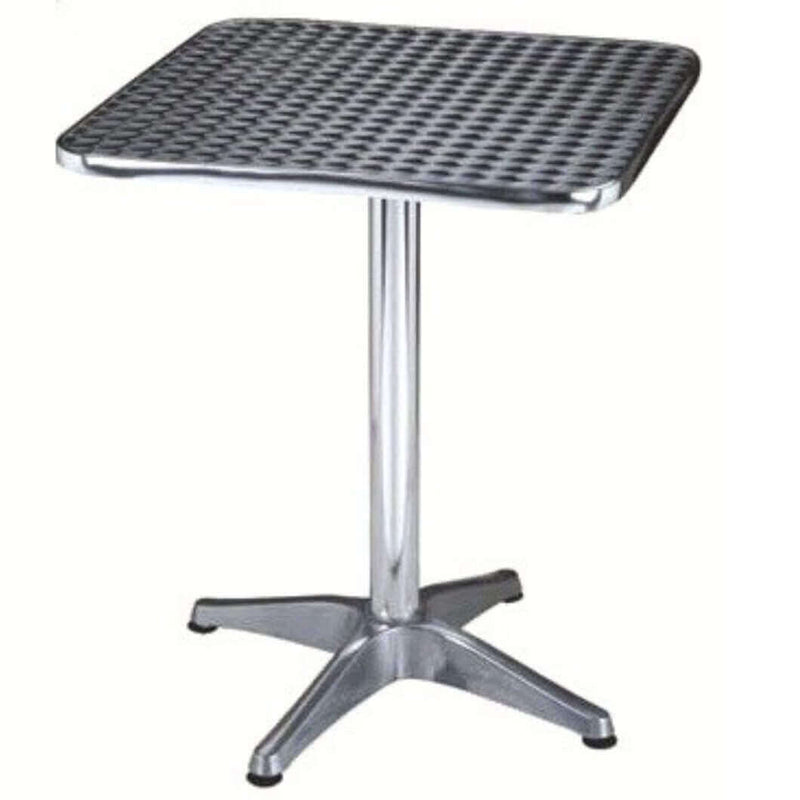 Tavolo a colonna in alluminio waterproof 60x60xH70 cm