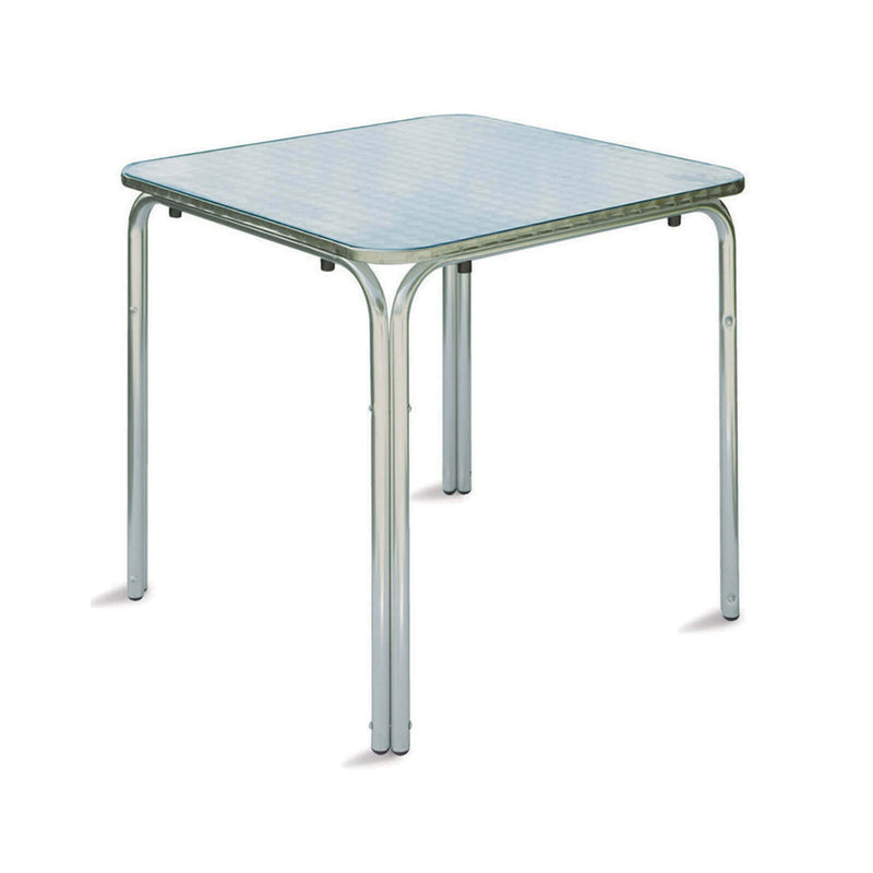 Tavolo in alluminio impilabile waterproof 70x70xH70 cm