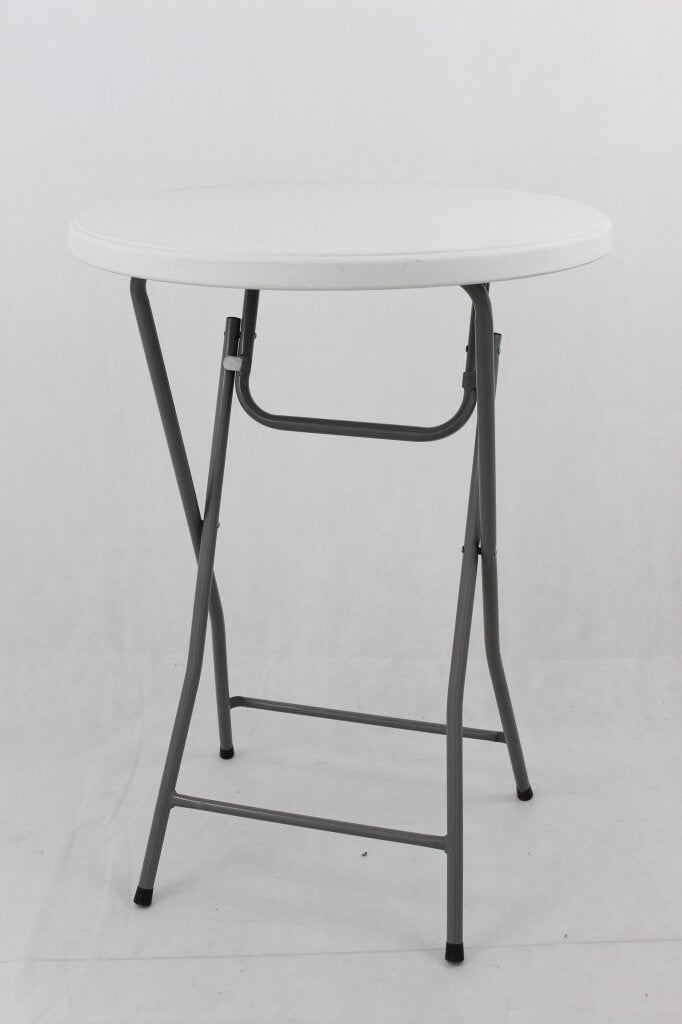 Tavolo richiudibile da esterno in acciaio e plastica Ø 80x110 h cm