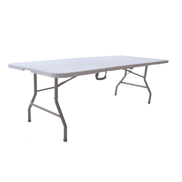 Tavolo pieghevole in acciaio e plastica 240x76x74 h cm