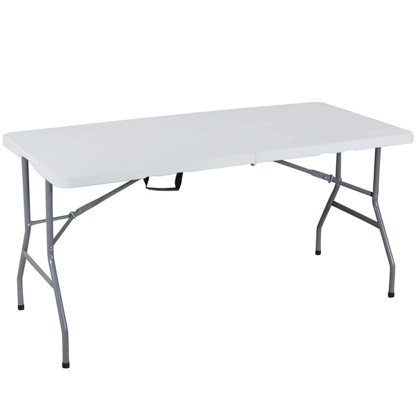 Tavolo pieghevole in acciaio e plastica 150x70x74 h cm