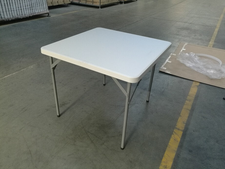 Tavolo da esterno chiudibile in acciaio e plastica 90x90x74 h cm