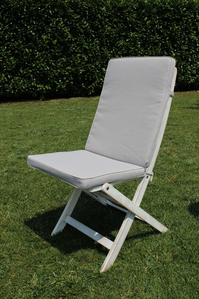 Cuscino in poliestere sfoderabile e impermeabile con schienale medio 90x40 cm per sedia