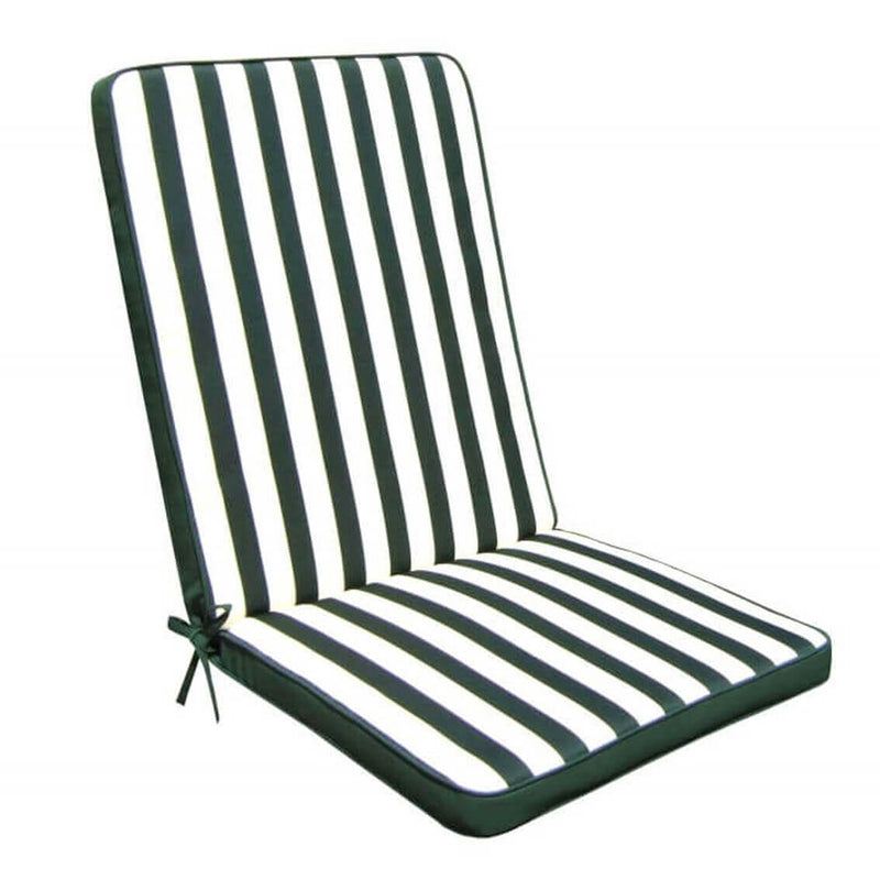 Cuscino in poliestere sfoderabile e impermeabile con schienale medio 90x40 cm per sedia
