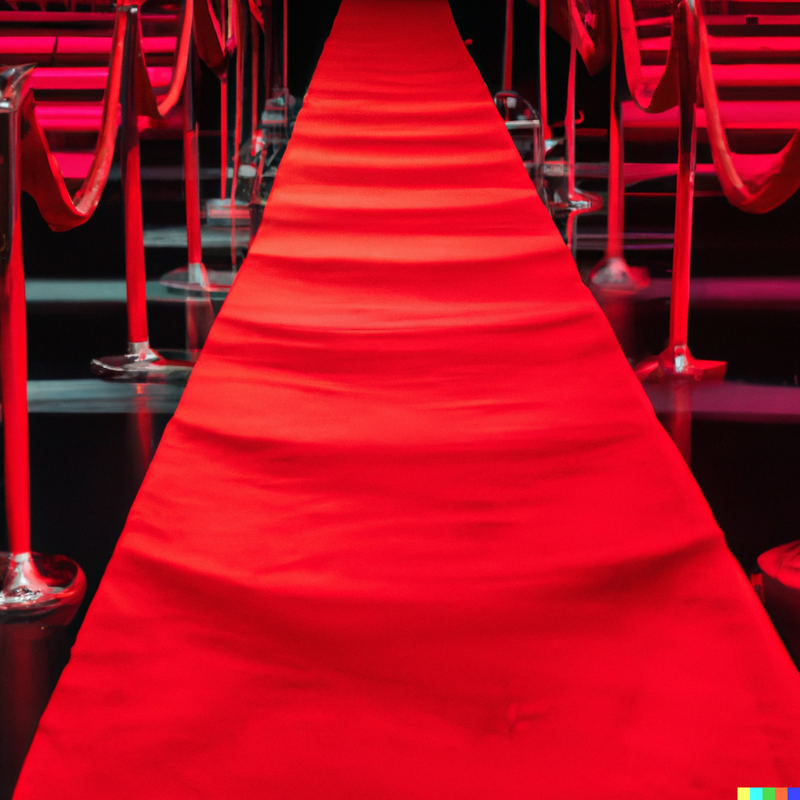 Tappeto rosso passatoia in feltro per ingresso negozi e marciapiedi Red Carpet