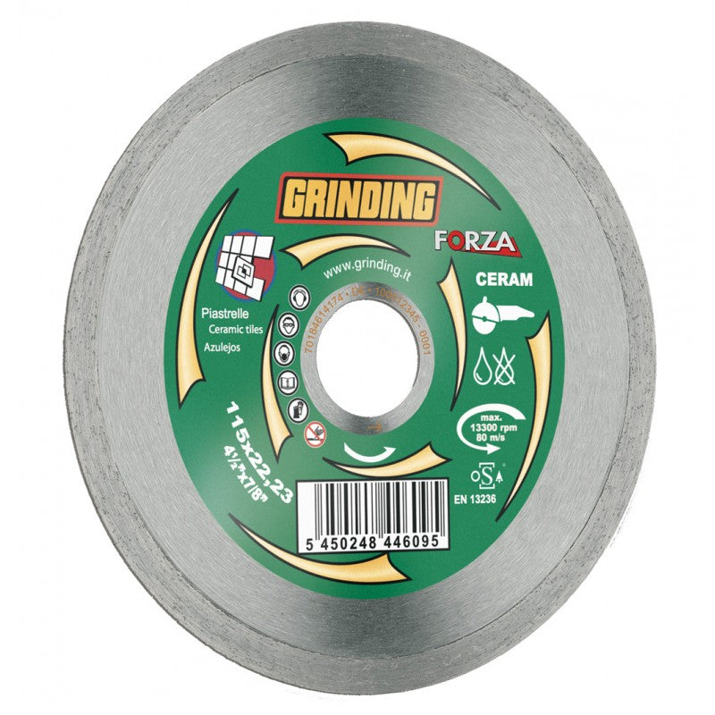 Disco diamantato 115mm per smerigliatrice angolare taglio ceramica e piastrelle Forza Ceram Grinding