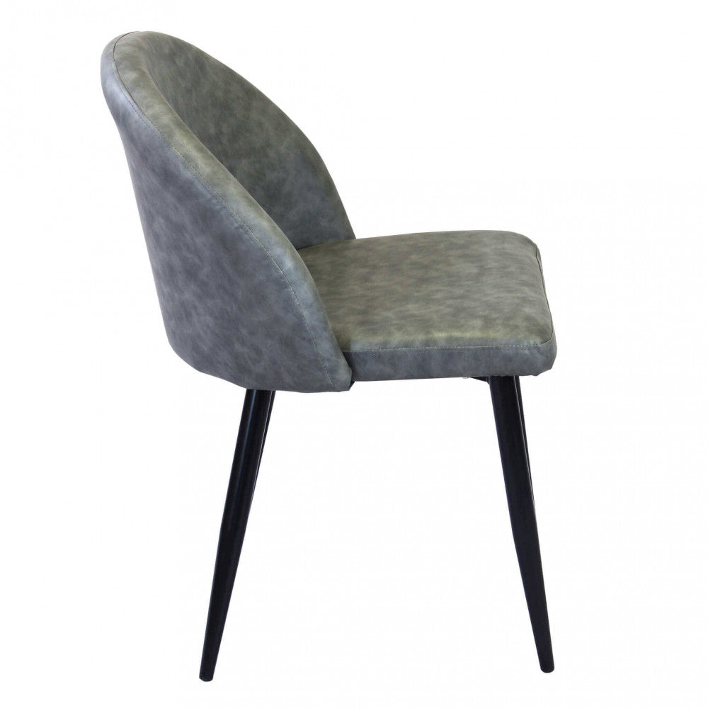 Sedia poltrona da interno con struttura in metallo e seduta morbida rivestita in ecopelle Call Me Large