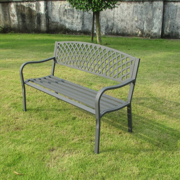 Panchina 2 posti in acciaio da giardino antracide CANADA