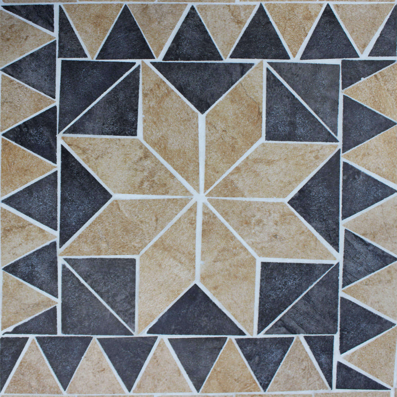 Tavolo in ferro con piano in mosaico CRETA 80x80
