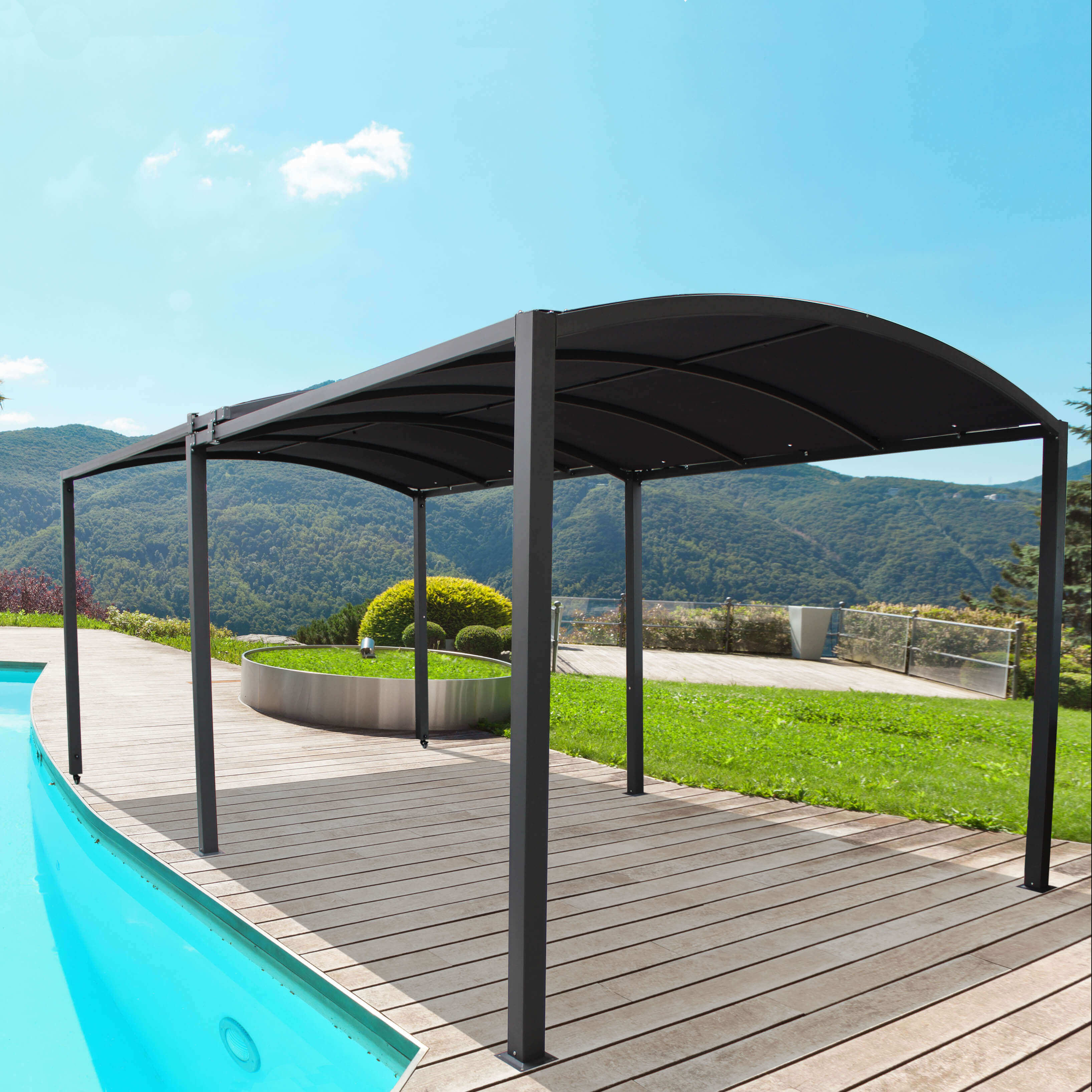 Gazebo pergola allungabile telescopico da 3 a 6 mt Michelle