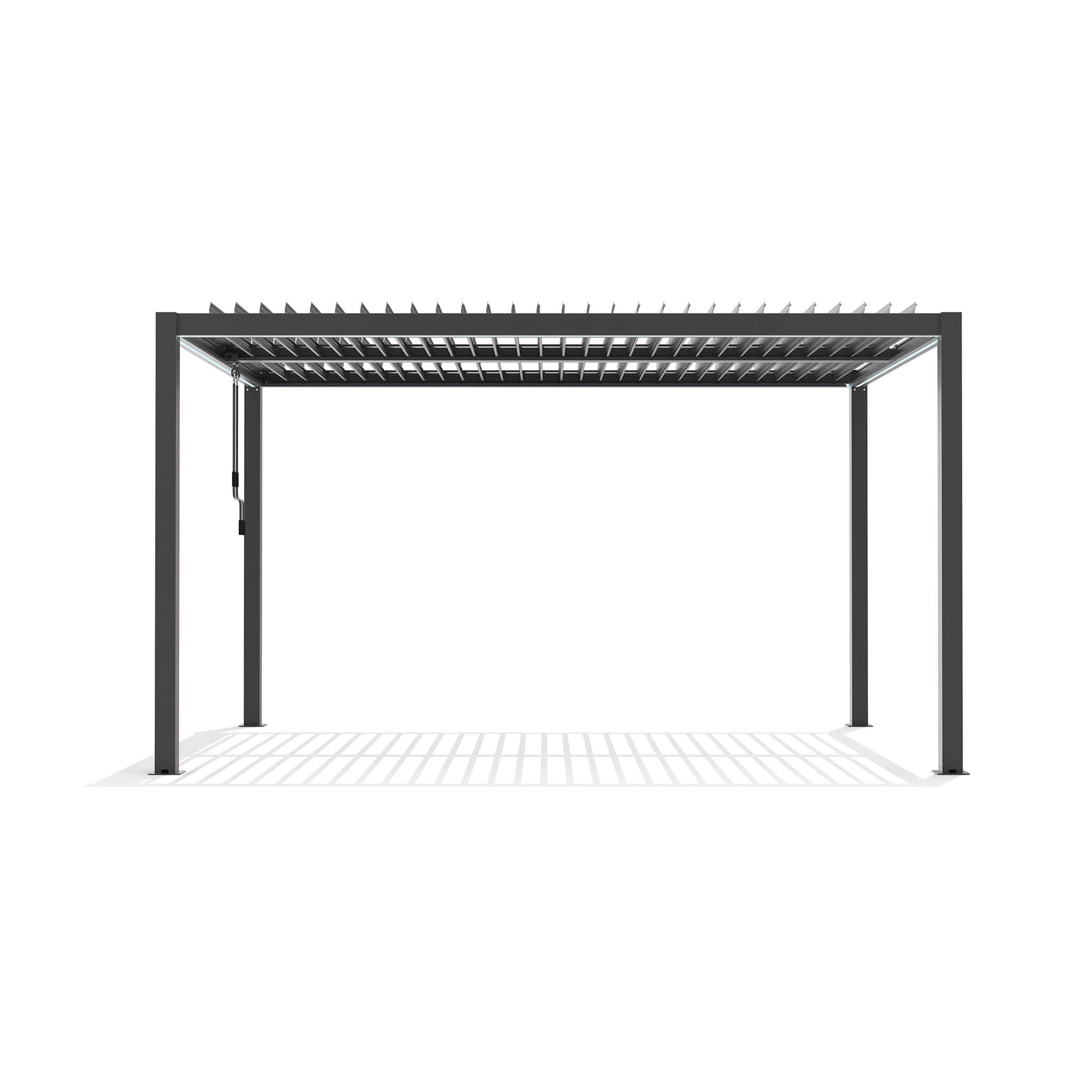 Pergola bioclimatica 3x4 mt in alluminio con lamelle orientabili manualmente Solarium