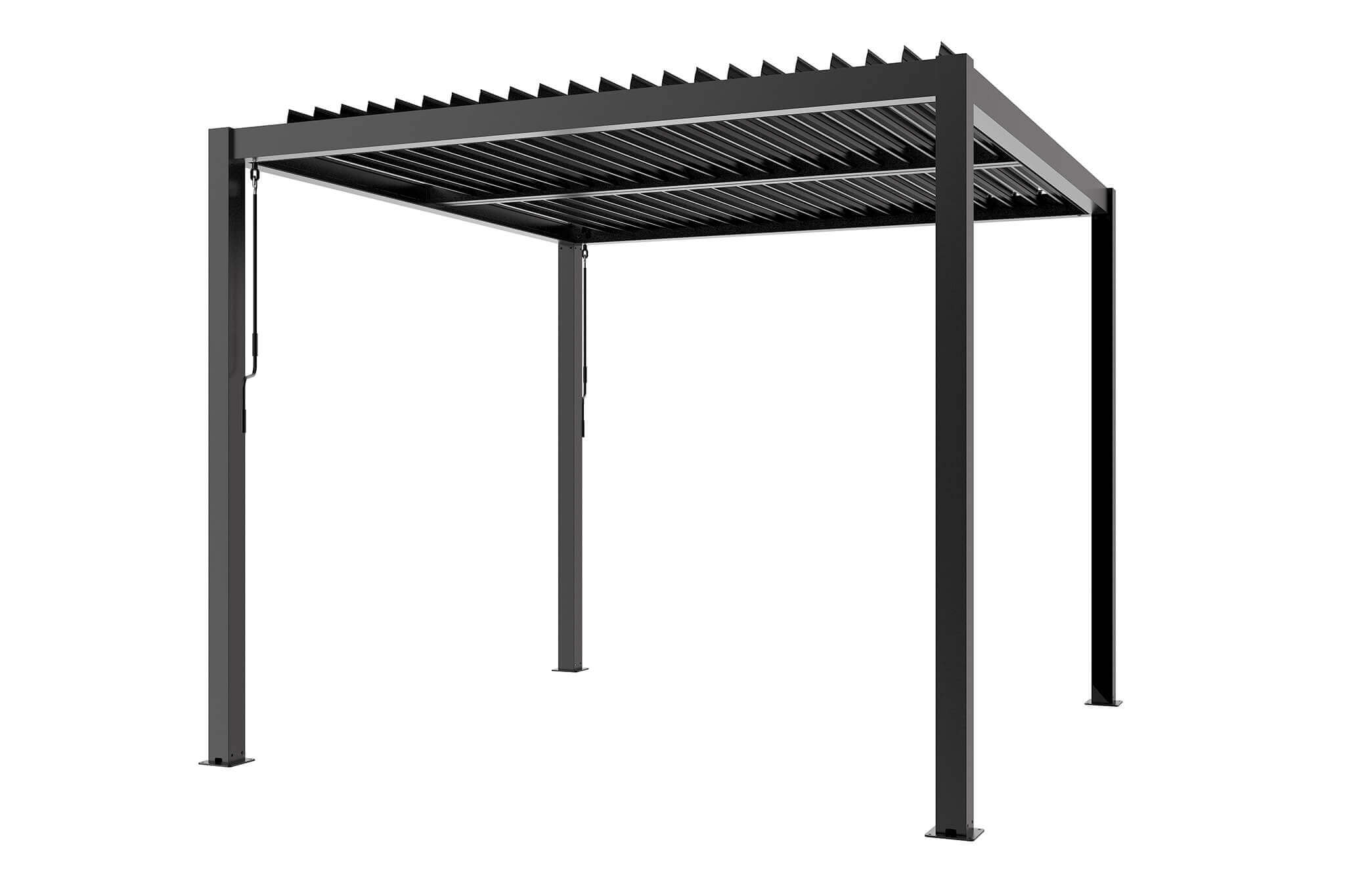 Pergola bioclimatica 4x4 mt in alluminio con lamelle orientabili manualmente Ocean