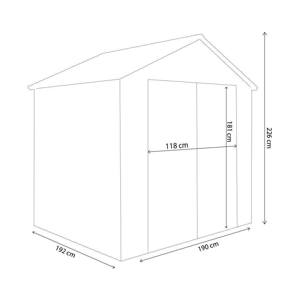 Casetta cottage da giardino porta attrezzi in resina effetto legno Monte