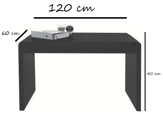 Tavolino basso da interno salotto in MDF laccato 120x60x43h cm Chick Bloir