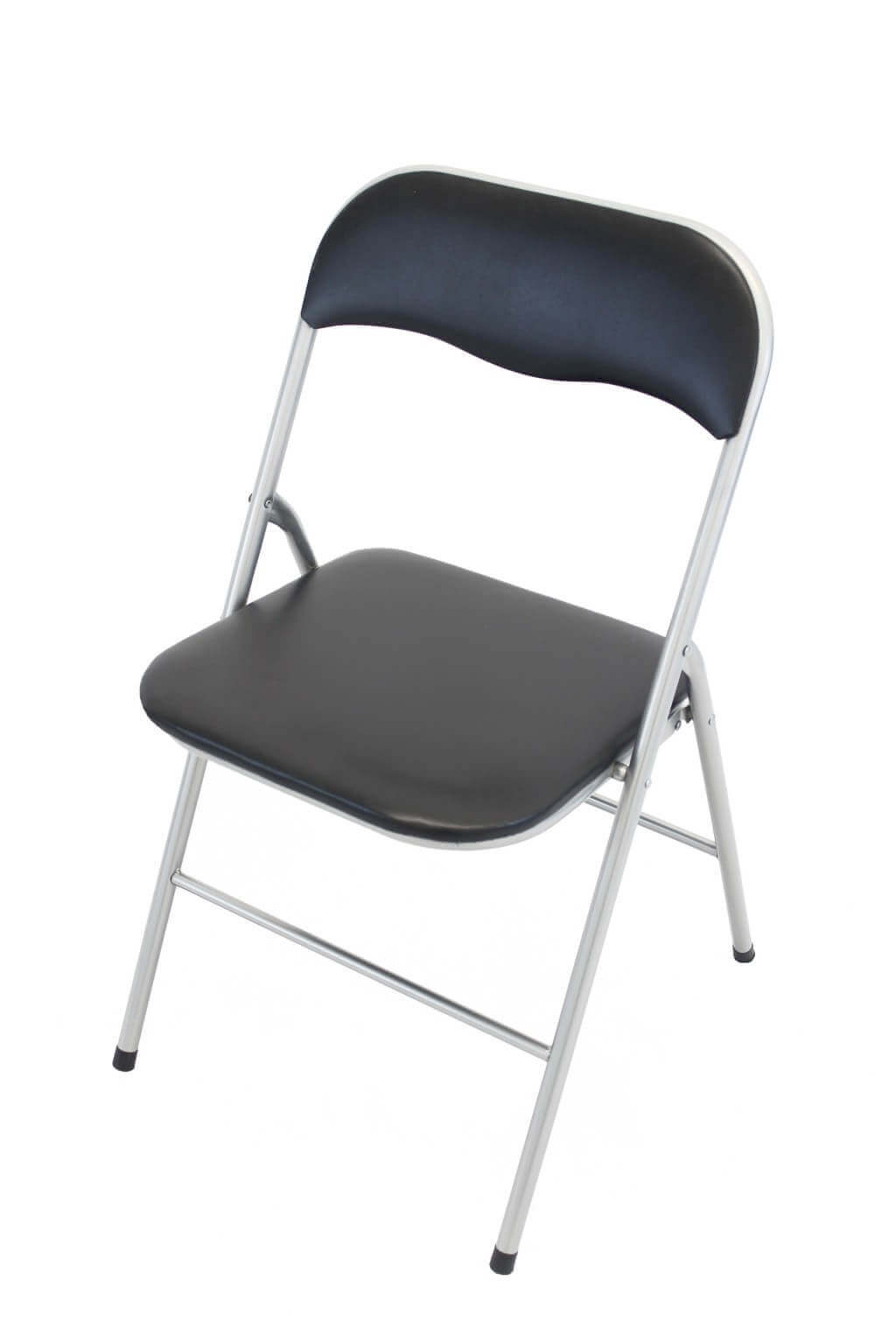 Sedia pieghevole da interno in acciaio con seduta e schienale in PVC imbottito Closy