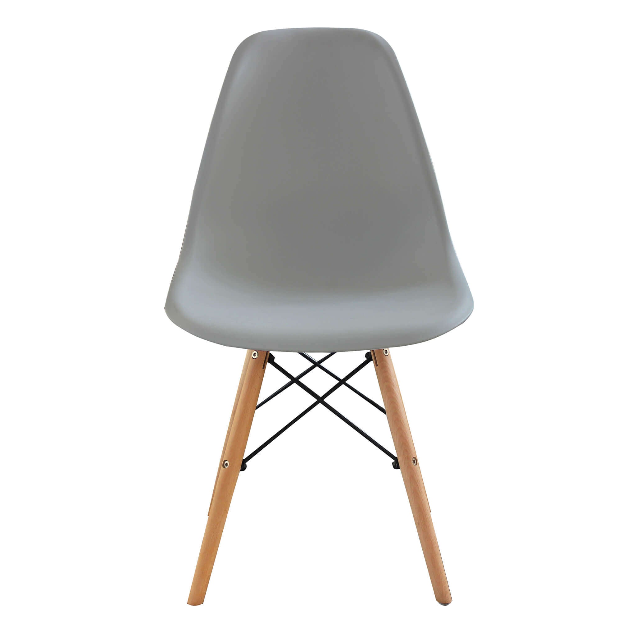 Sedia da interno in legno con seduta in ABS e tiranti in acciaio Romeo