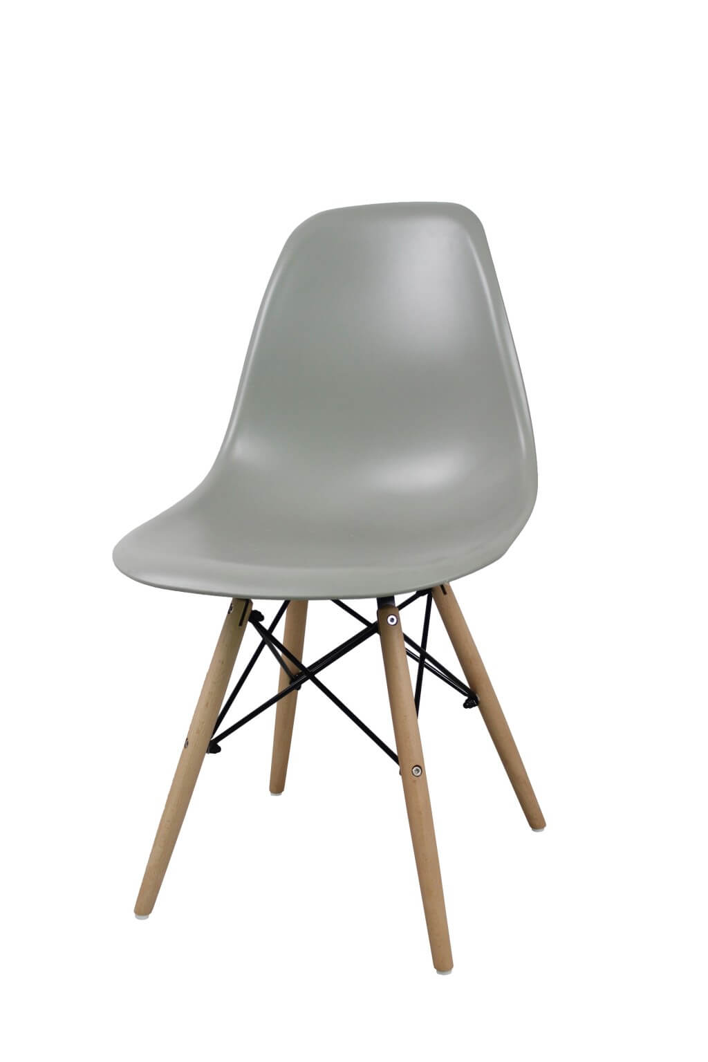 Sedia da interno in legno con seduta in ABS e tiranti in acciaio Romeo