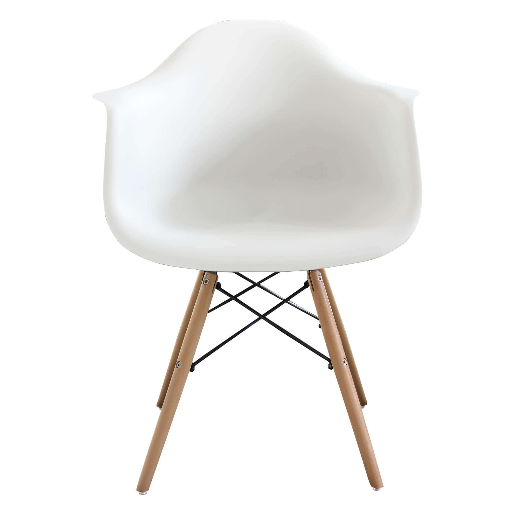 Poltrona sedia da interno con struttura in acciaio e legno e seduta in ABS Spriz