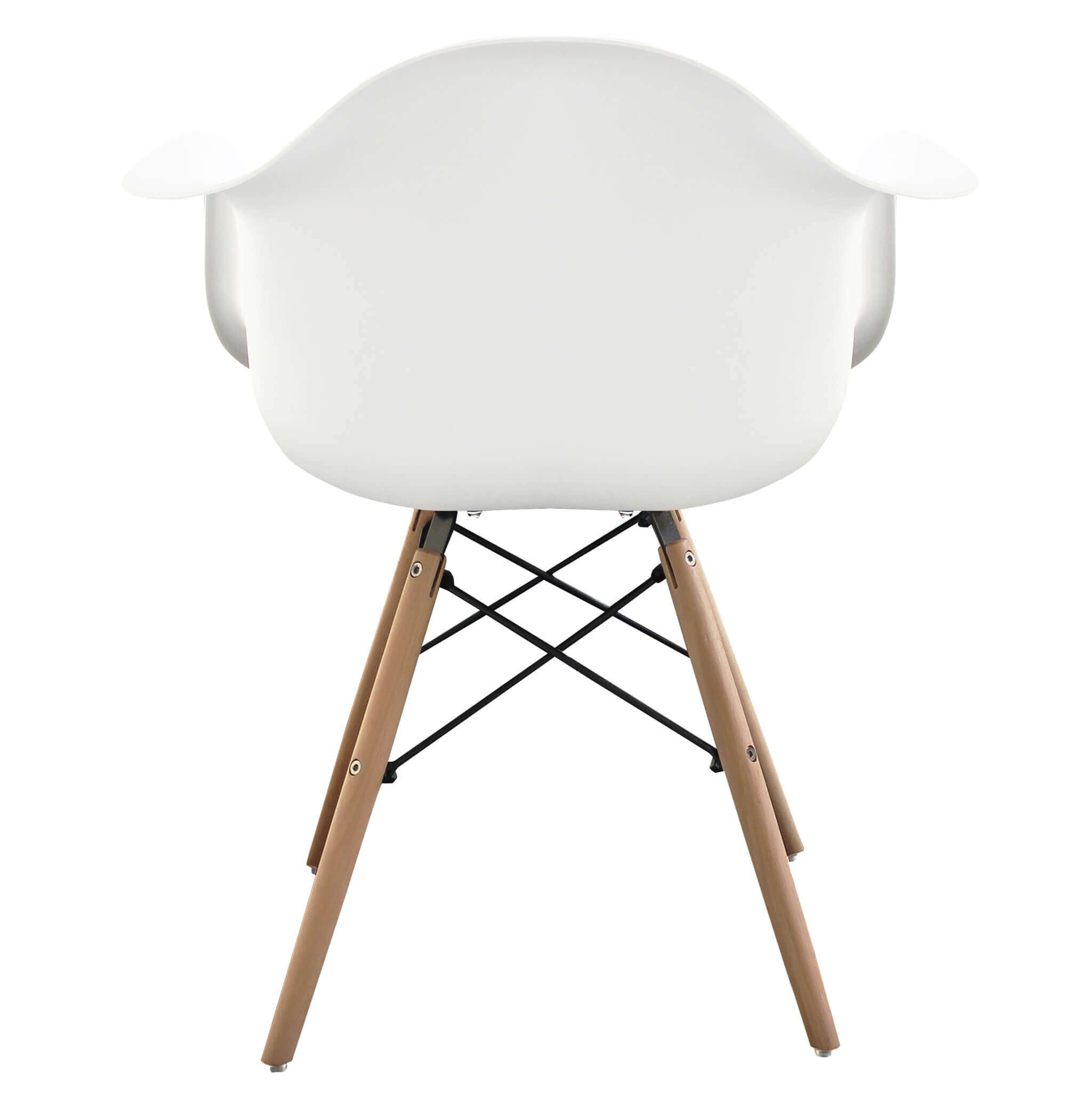 Poltrona sedia da interno con struttura in acciaio e legno e seduta in ABS Spriz