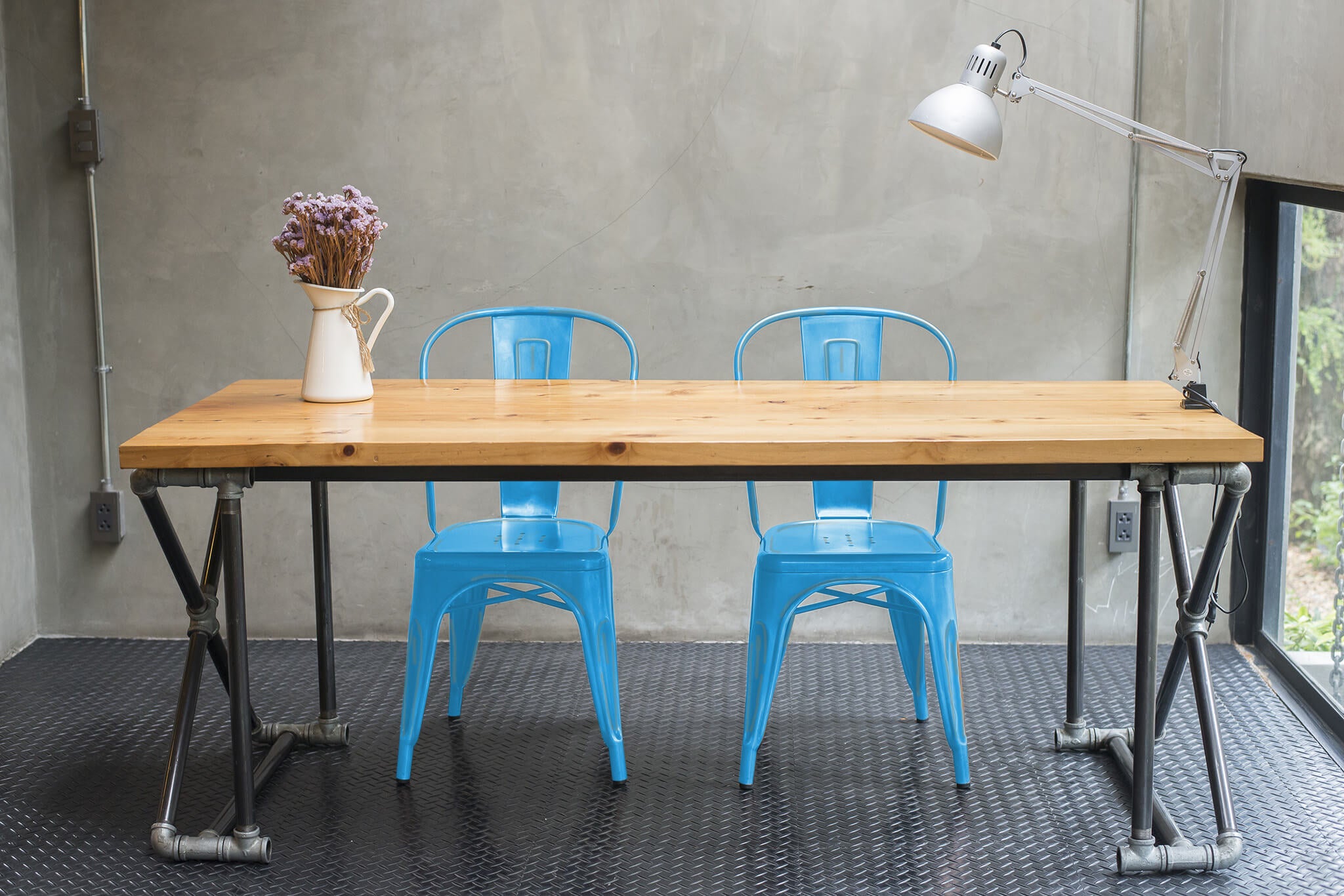 Sedia impilabile in acciaio stile industriale moderno Industrial Style R