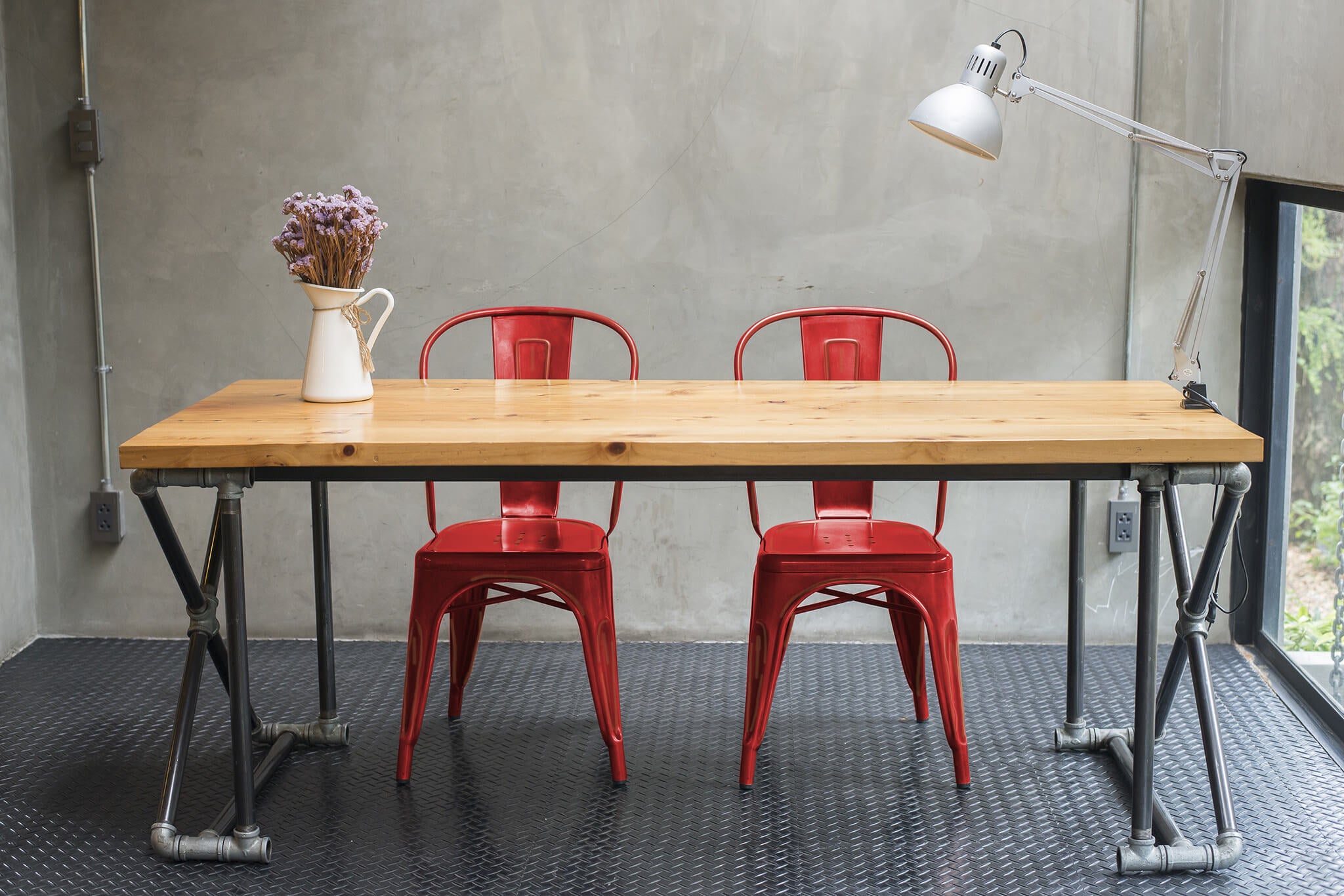 Sedia impilabile in acciaio stile industriale moderno Industrial Style R