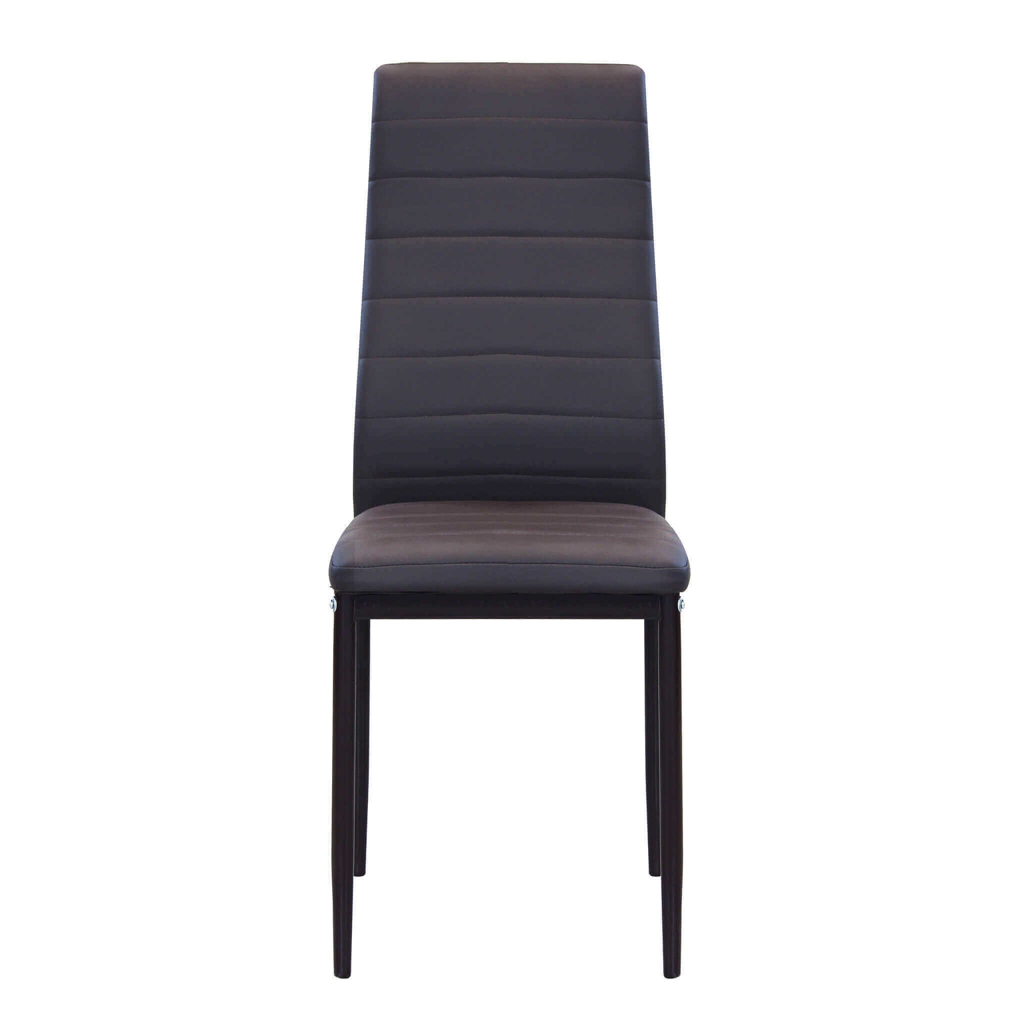 Sedia da interno in acciaio con schienale e seduta in ecopelle Vivian