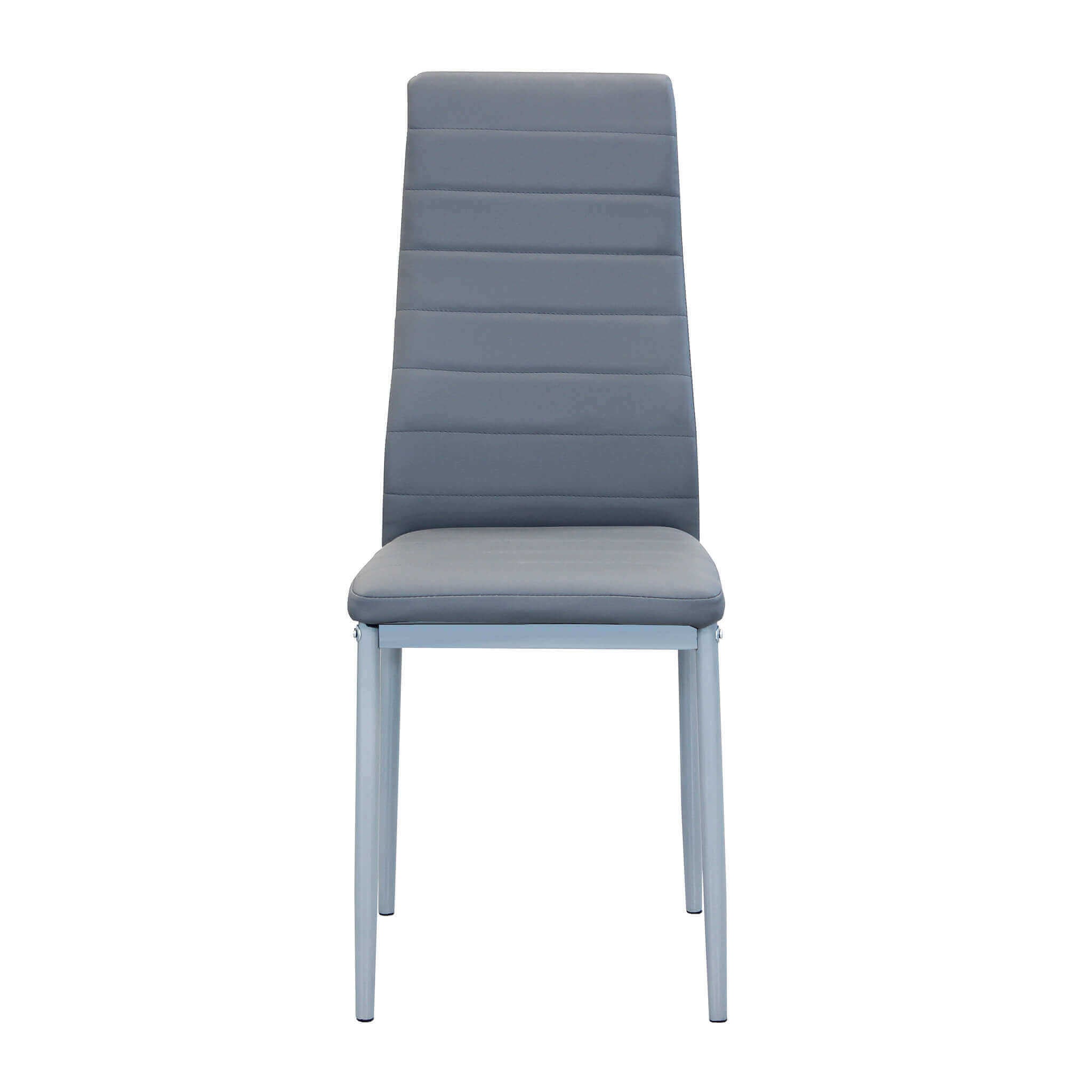 Sedia da interno in acciaio con schienale e seduta in ecopelle Vivian