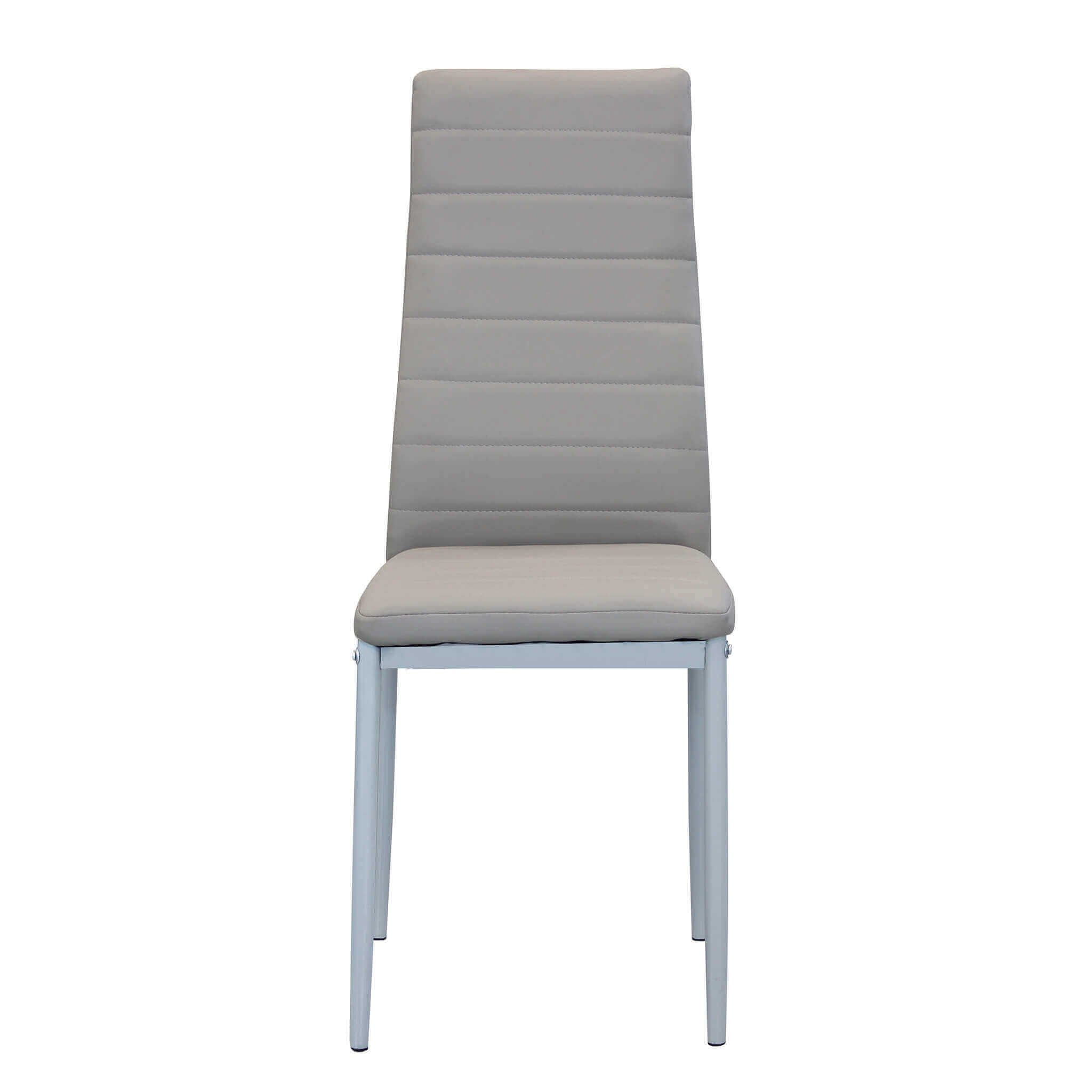 Sedia da interno in acciaio con schienale e seduta in ecopelle Vivian