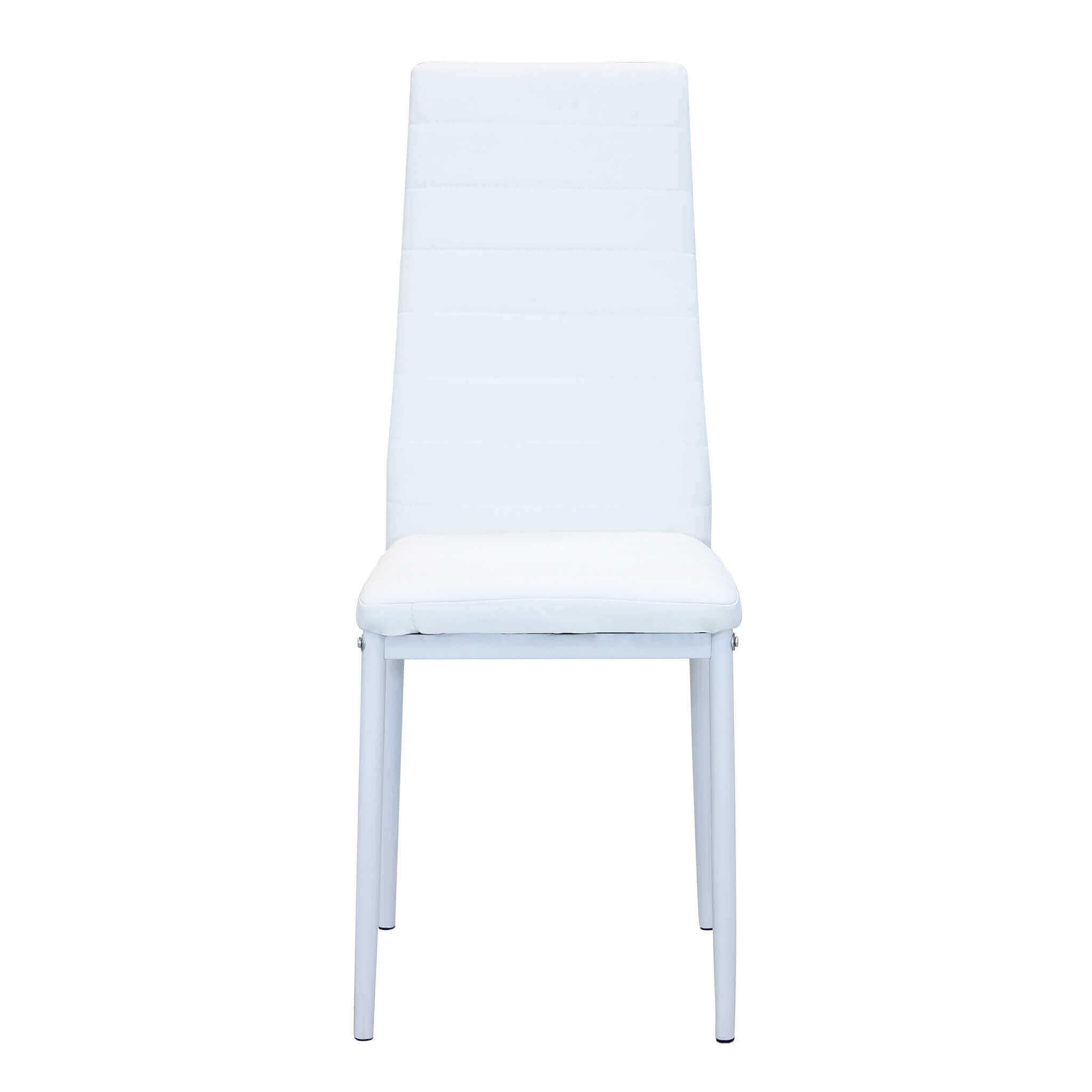 Sedia da interno in acciaio con schienale e seduta in ecopelle Vivian