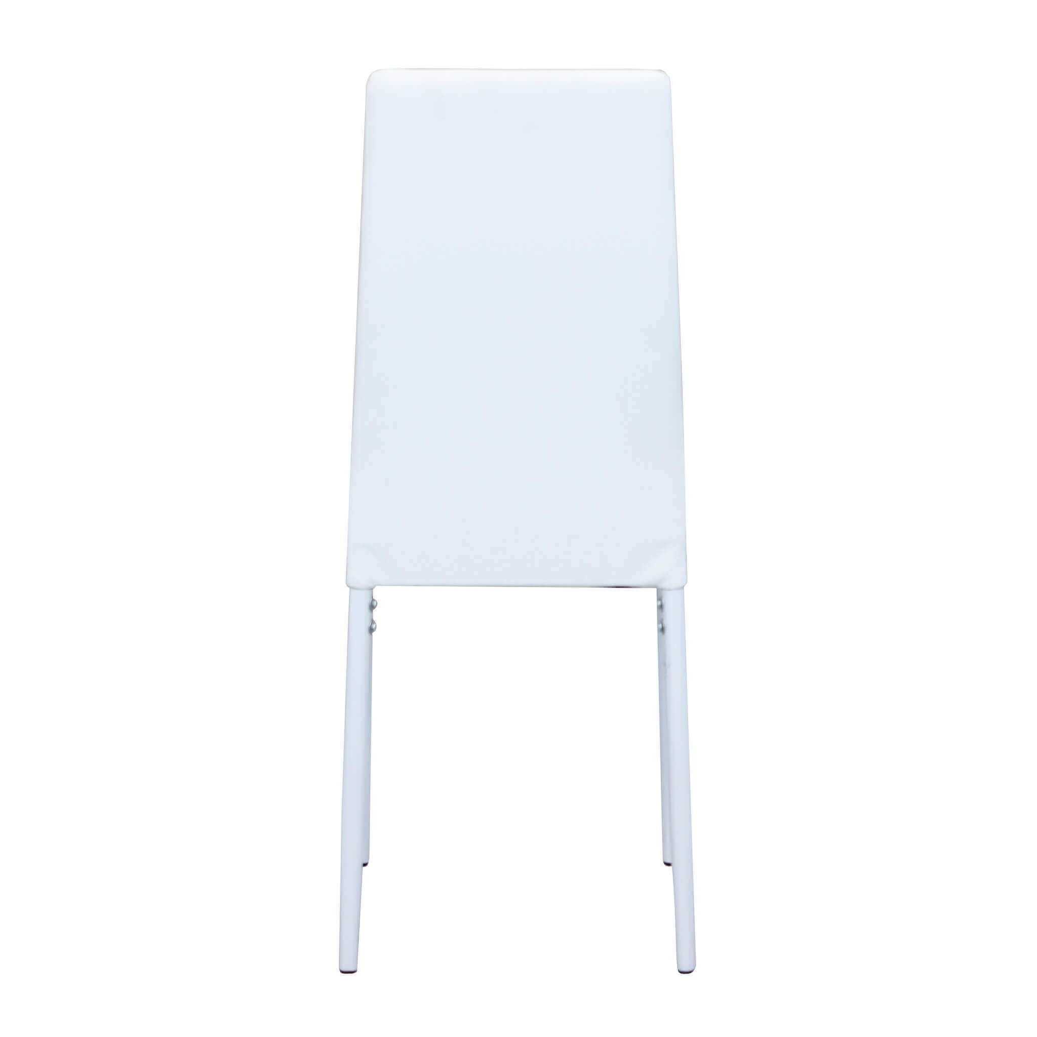 Sedia da interno in acciaio con schienale e seduta in ecopelle Vivian