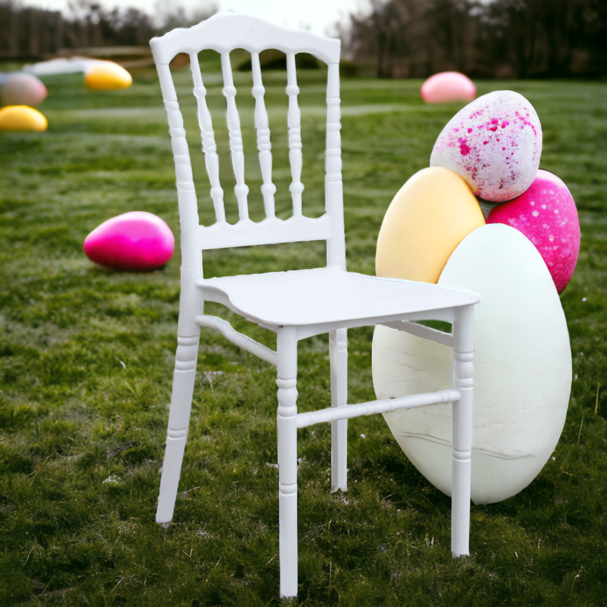 Sedia ristorante catering in resina polipropilene per interno ed esterno impilabile RUDY