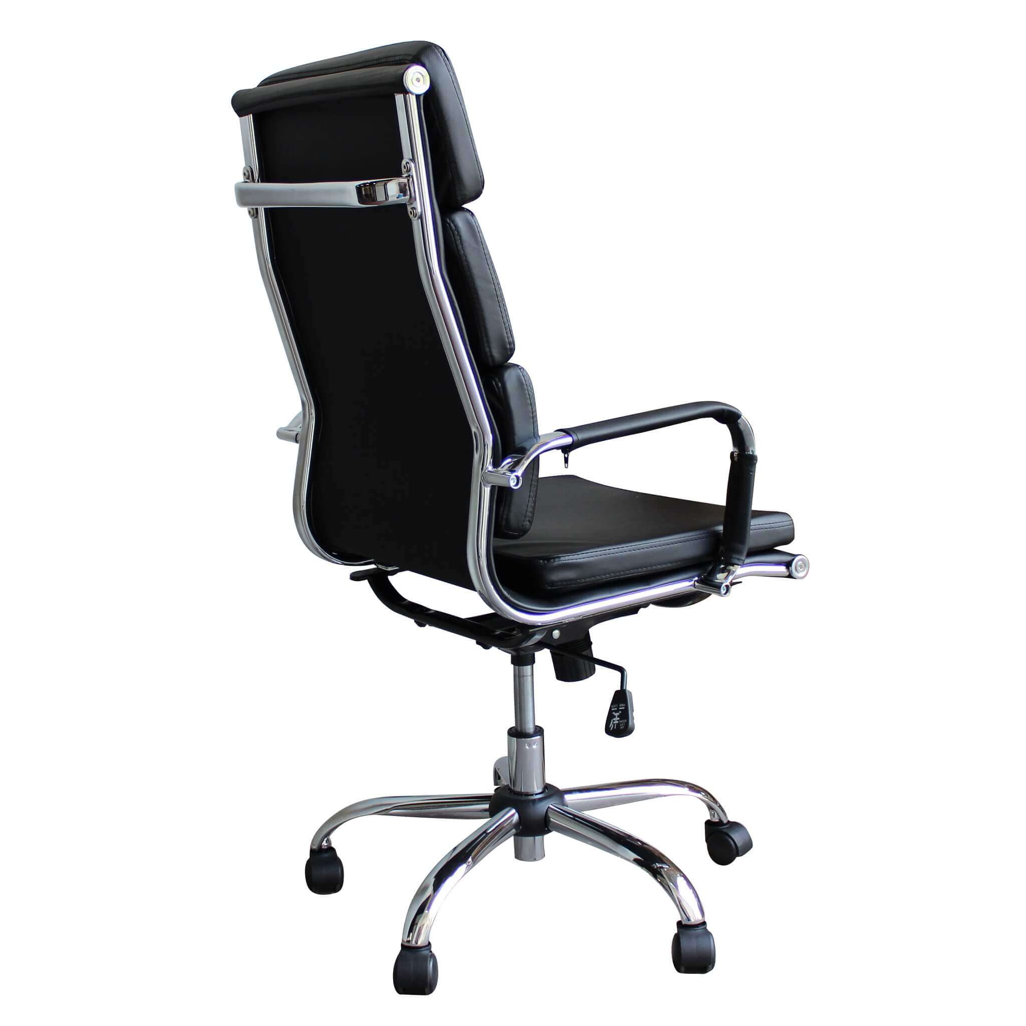 Sedia poltrona nera da ufficio con altezza regolabile Tessarion