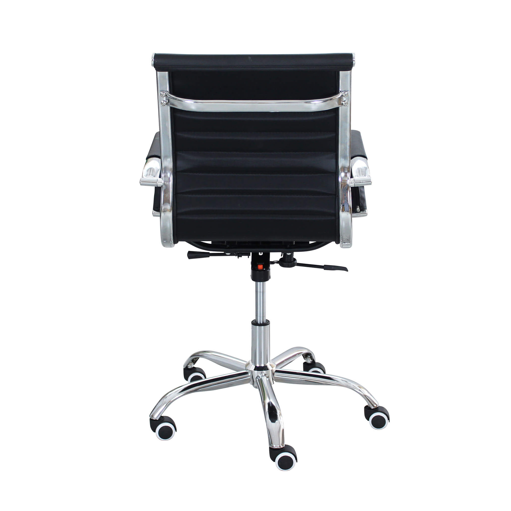 Poltrona sedia da ufficio con altezza regolabile e finiture cromate Mele