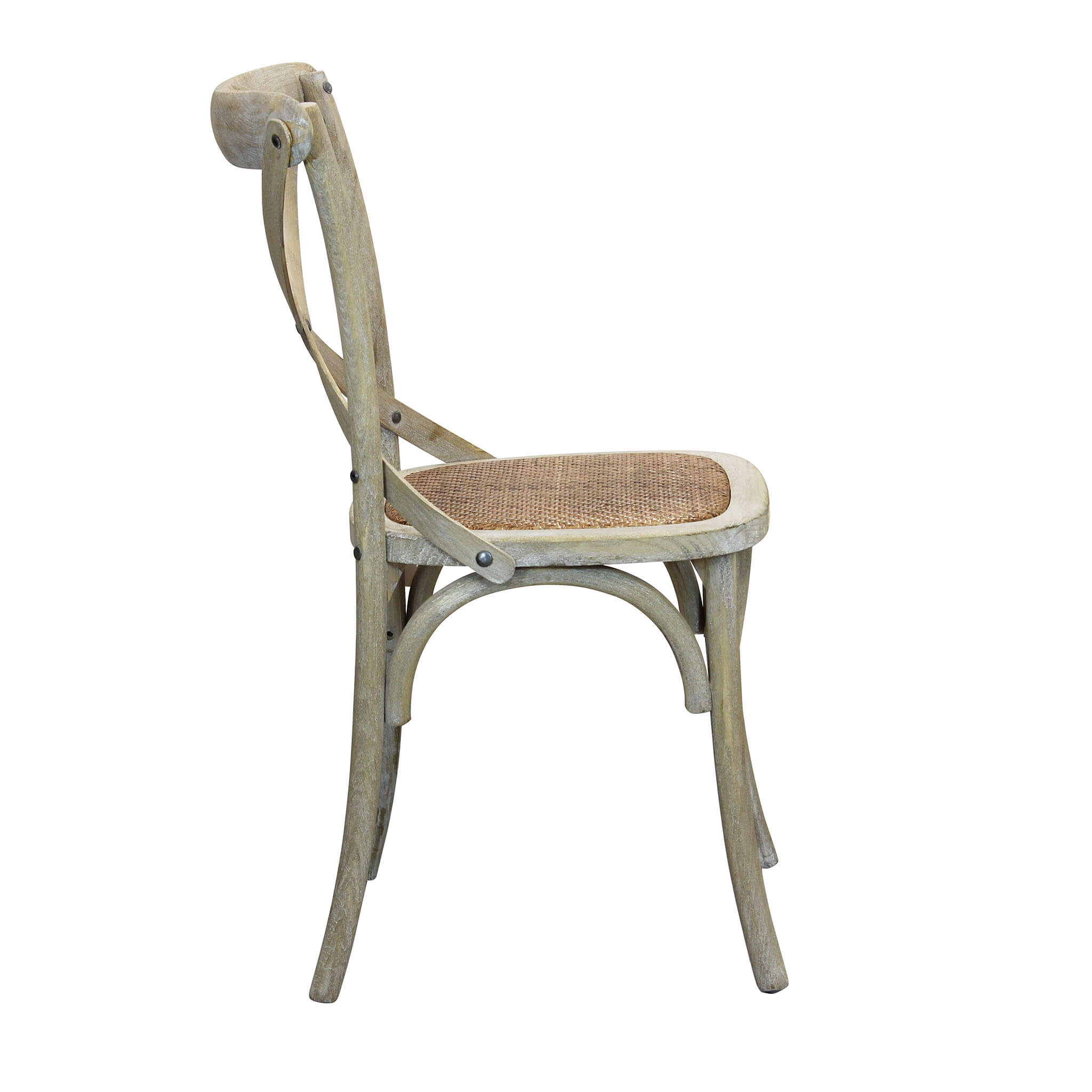 Sedia impilabile da interno ed esterno in legno senza braccioli Crocio