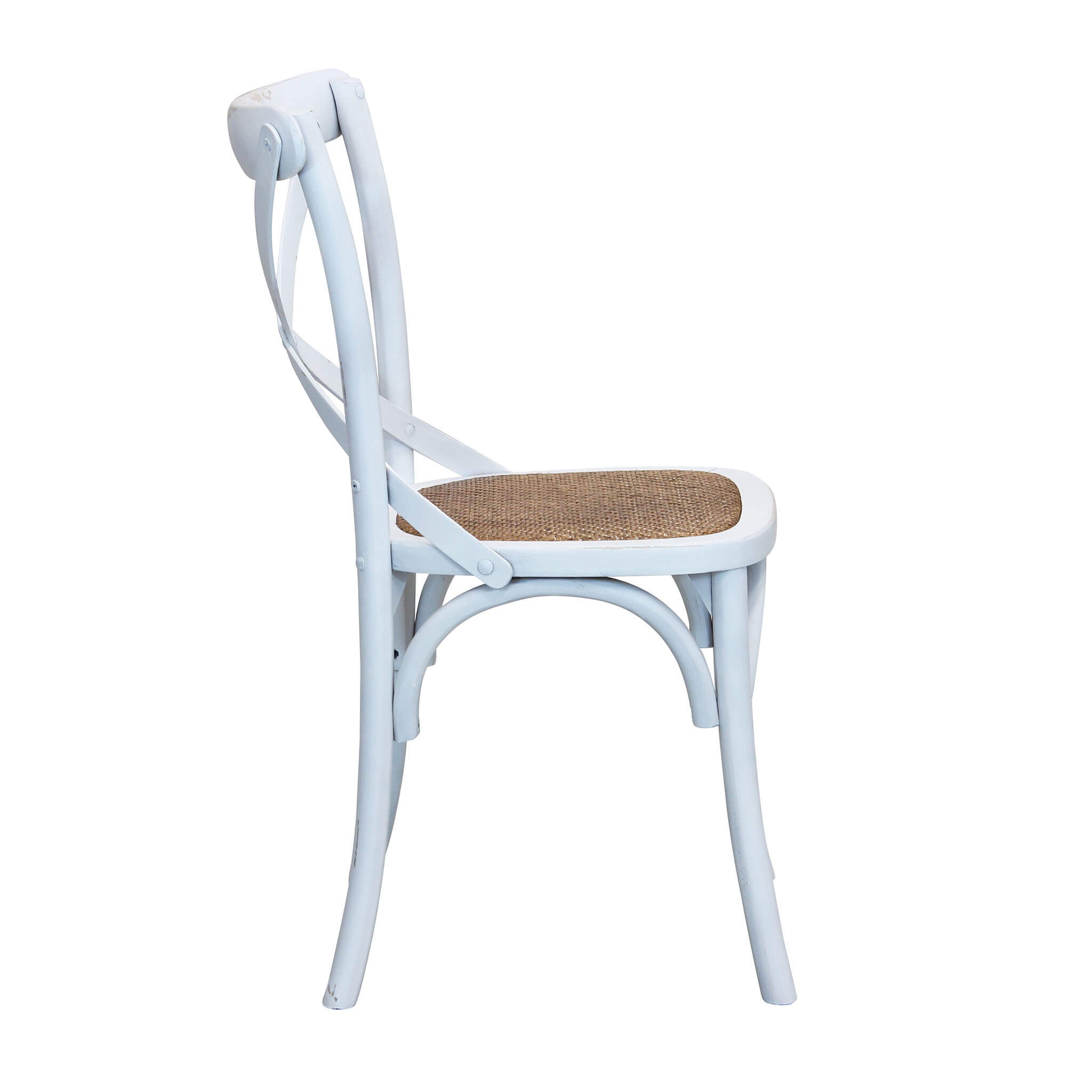 Sedia impilabile da interno ed esterno in legno senza braccioli Crocio