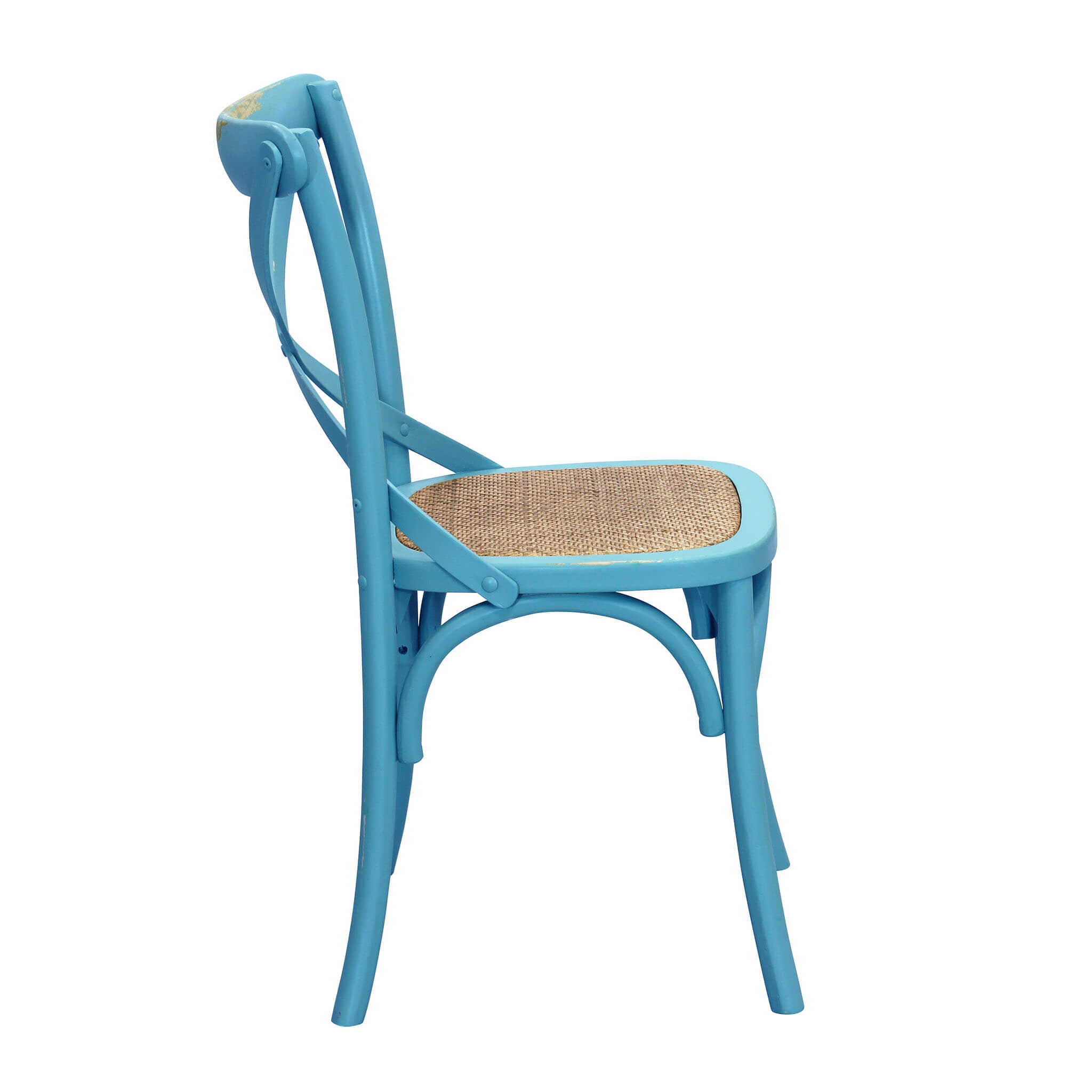 Sedia impilabile da interno ed esterno in legno senza braccioli Crocio