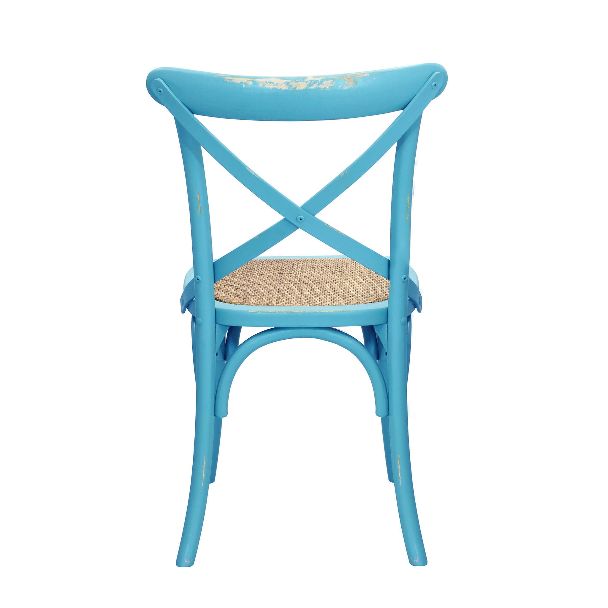 Sedia impilabile da interno ed esterno in legno senza braccioli Crocio