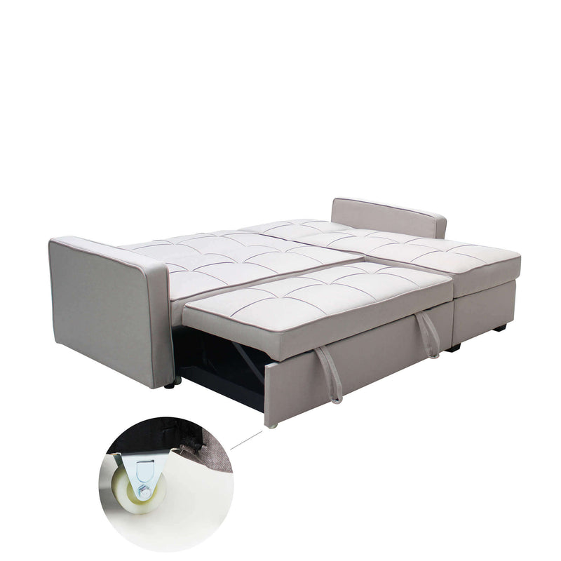 Divano letto da interno in acciaio e tessuto con cuscini inclusi Easy Bed