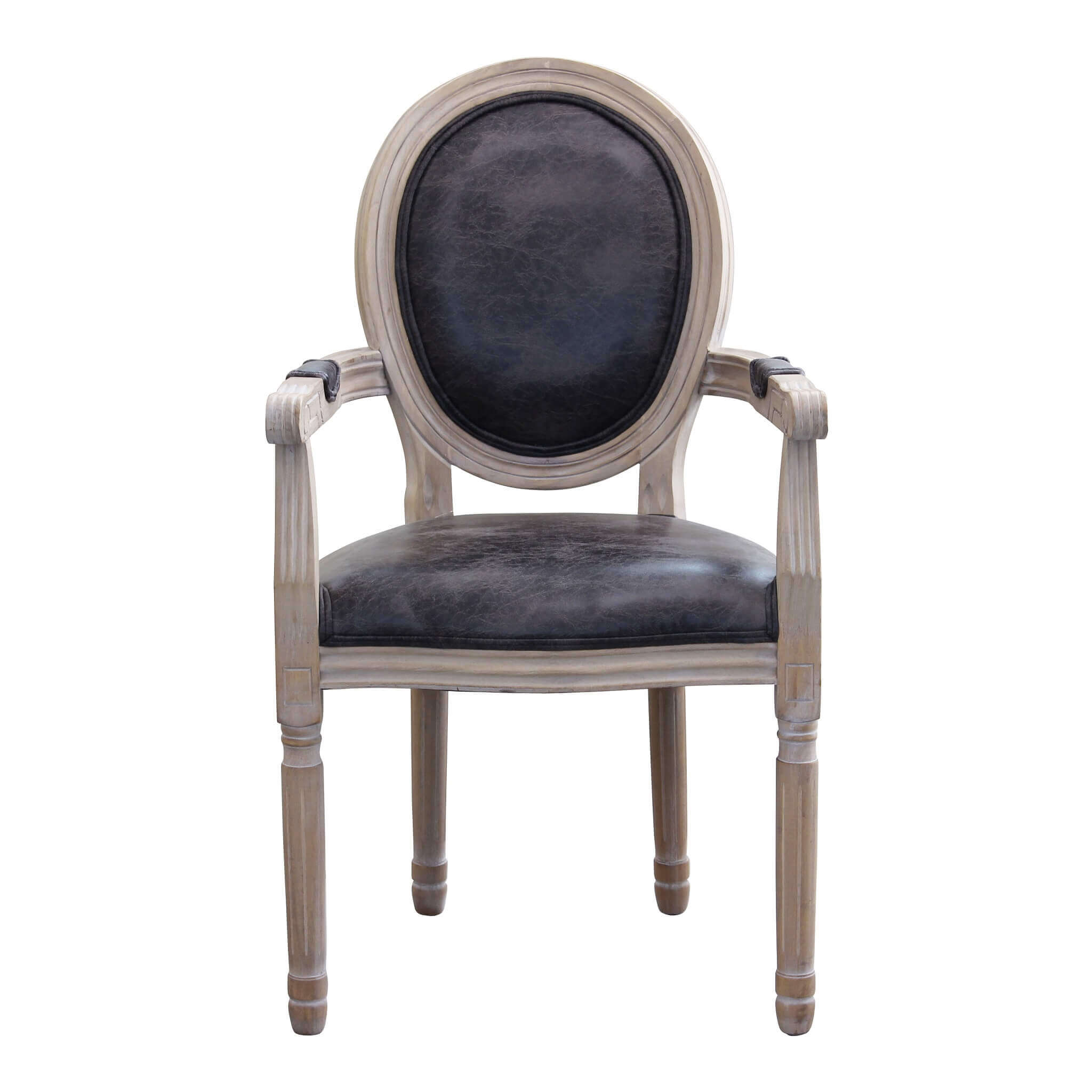 Poltrona Constance In Ecopelle Nera