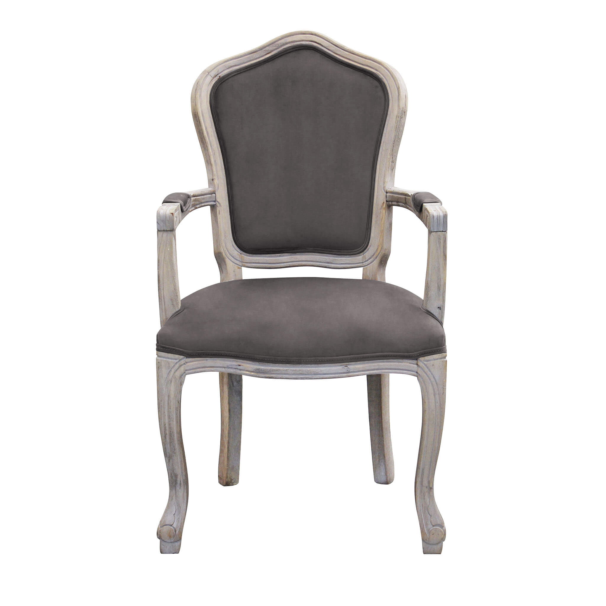 Poltrona sedia da interno in legno con schienale e seduta imbottiti Adriana