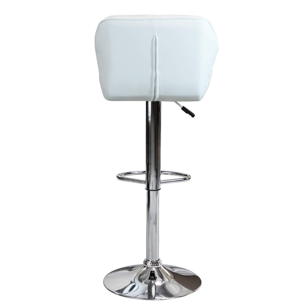 Sgabello in metallo girevole e regolabile con seduta in ecopelle PRAGA