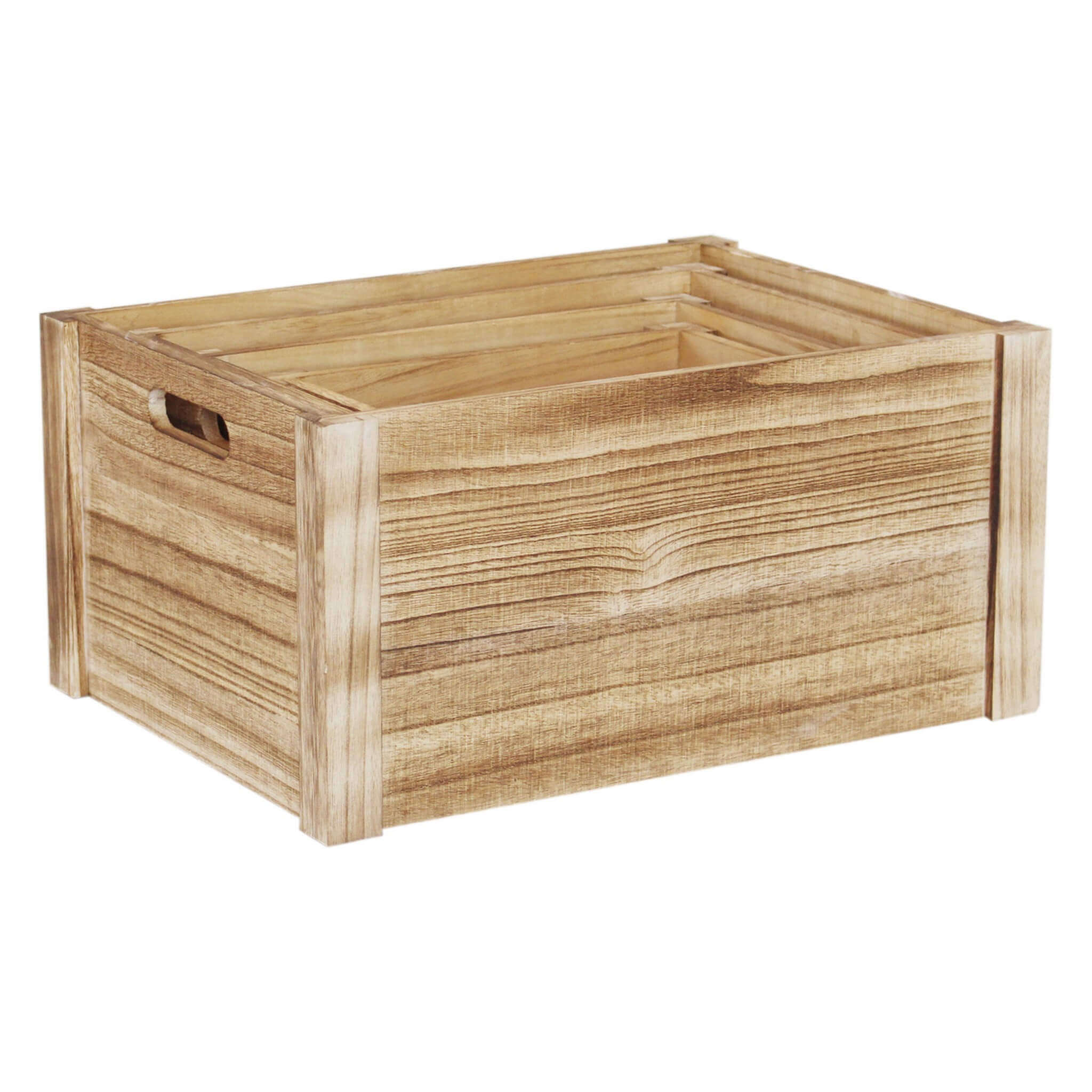Set Di 4 Cassette In Legno Roxane