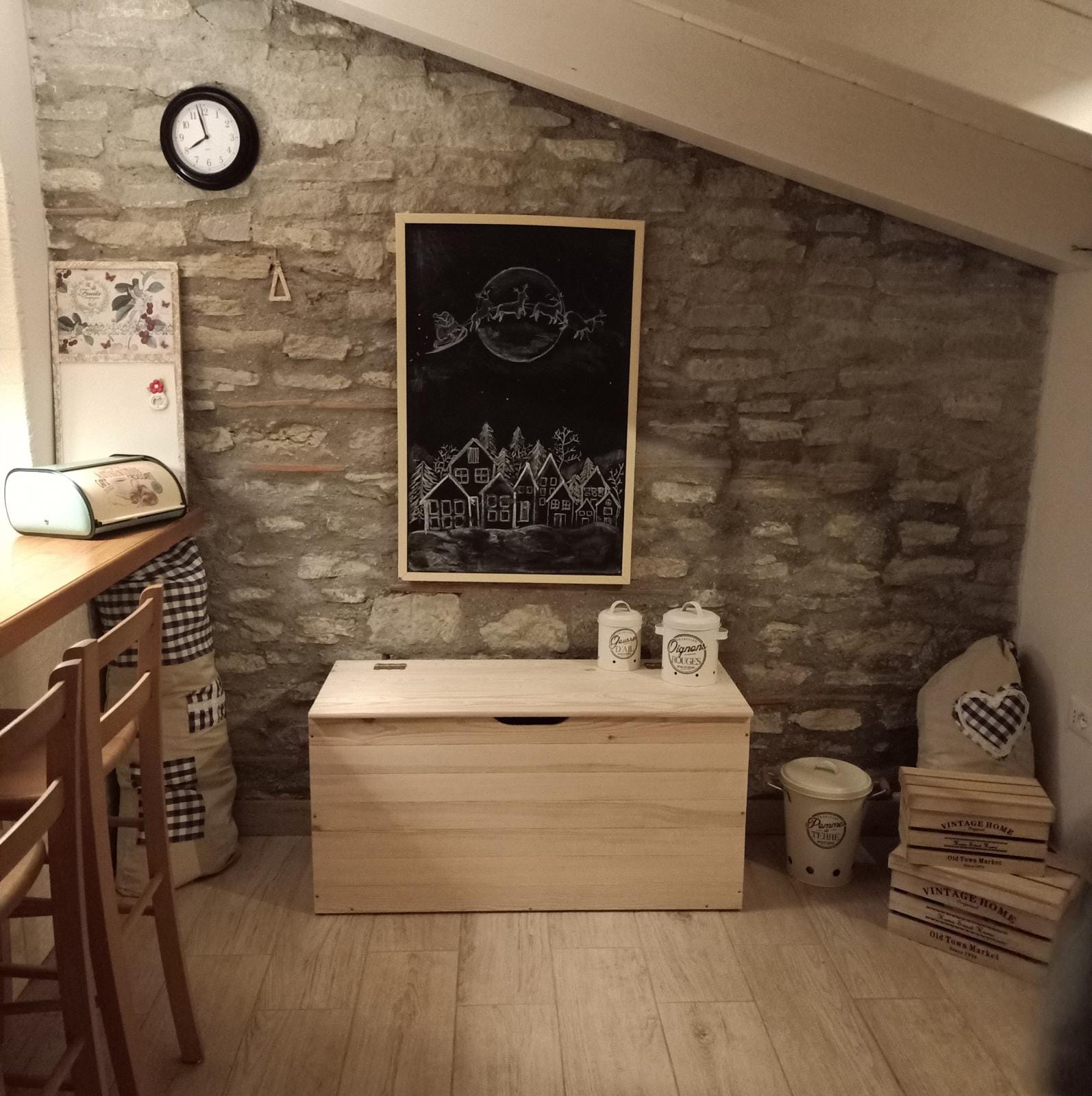 Baule cassapanca in legno massello