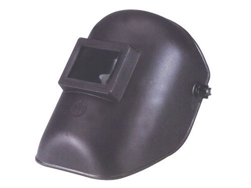 Maschera a casco di sicurezza per saldare con crociera regolabile portavetro 75x98 mm.