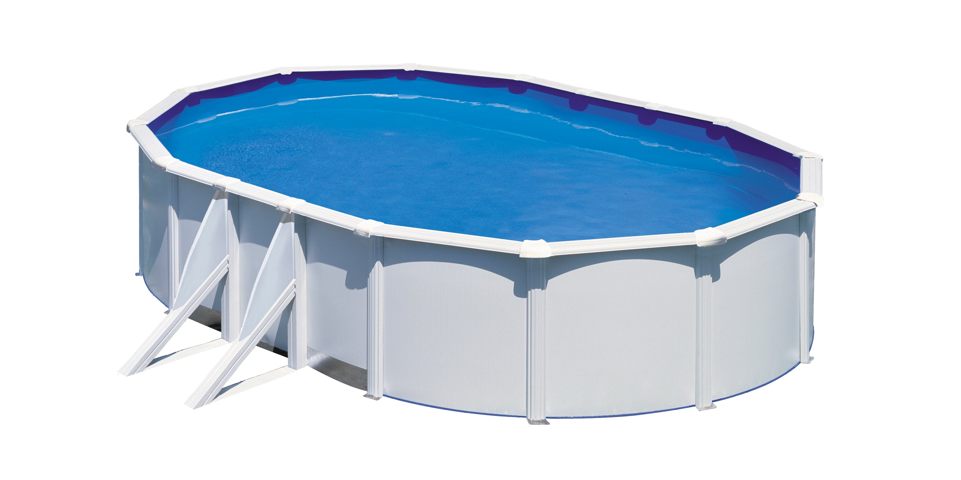 Piscina in acciaio Ovale 610x375x120 h con depuratore a sabbia serie Fidji GRE KIT610ECO