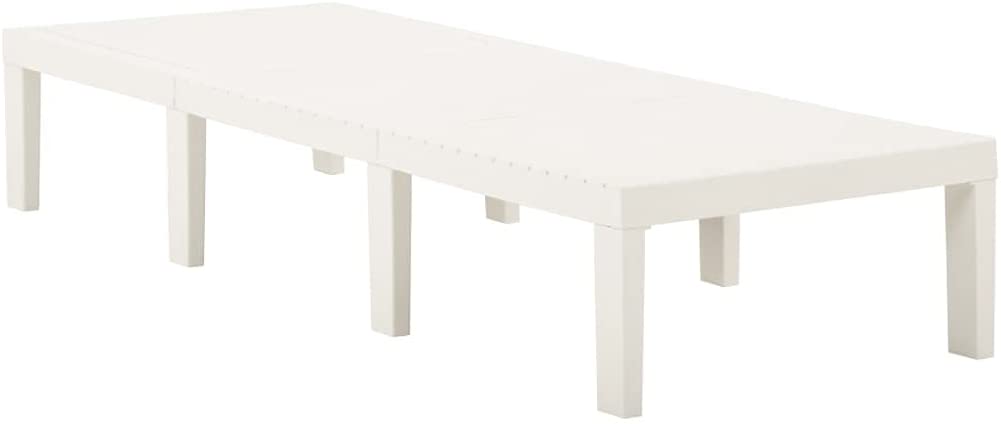 Lettino in resina modulare schienale reclinabile Haiti bianco